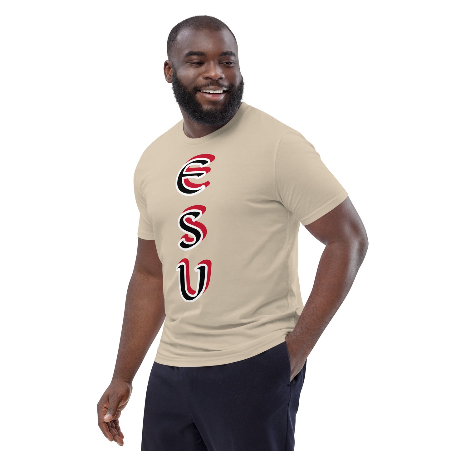Esu vertical 3 Unisex organic cotton t-shirt