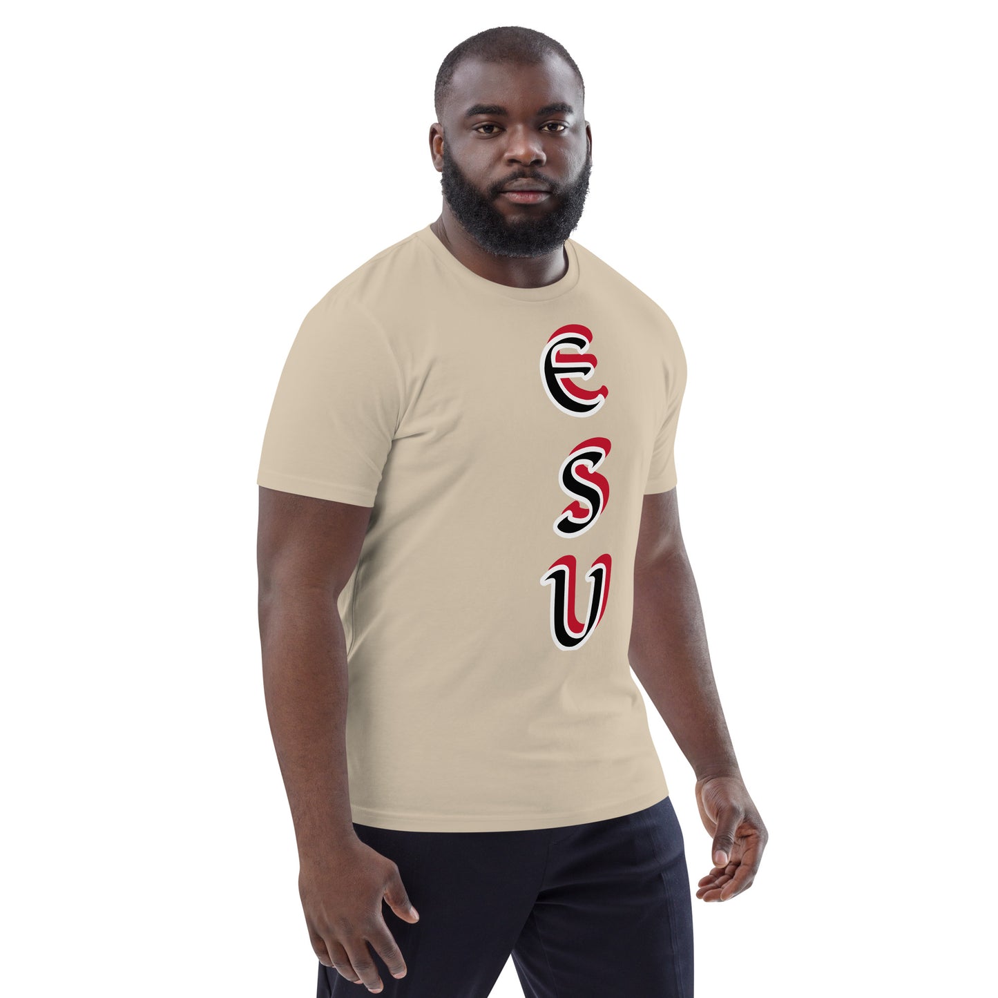 Esu vertical 3 Unisex organic cotton t-shirt