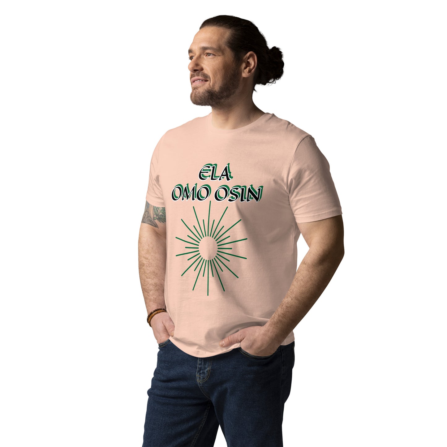 ELA Omo Osin Aje-Ju-Ogun Reverse Unisex organic cotton t-shirt