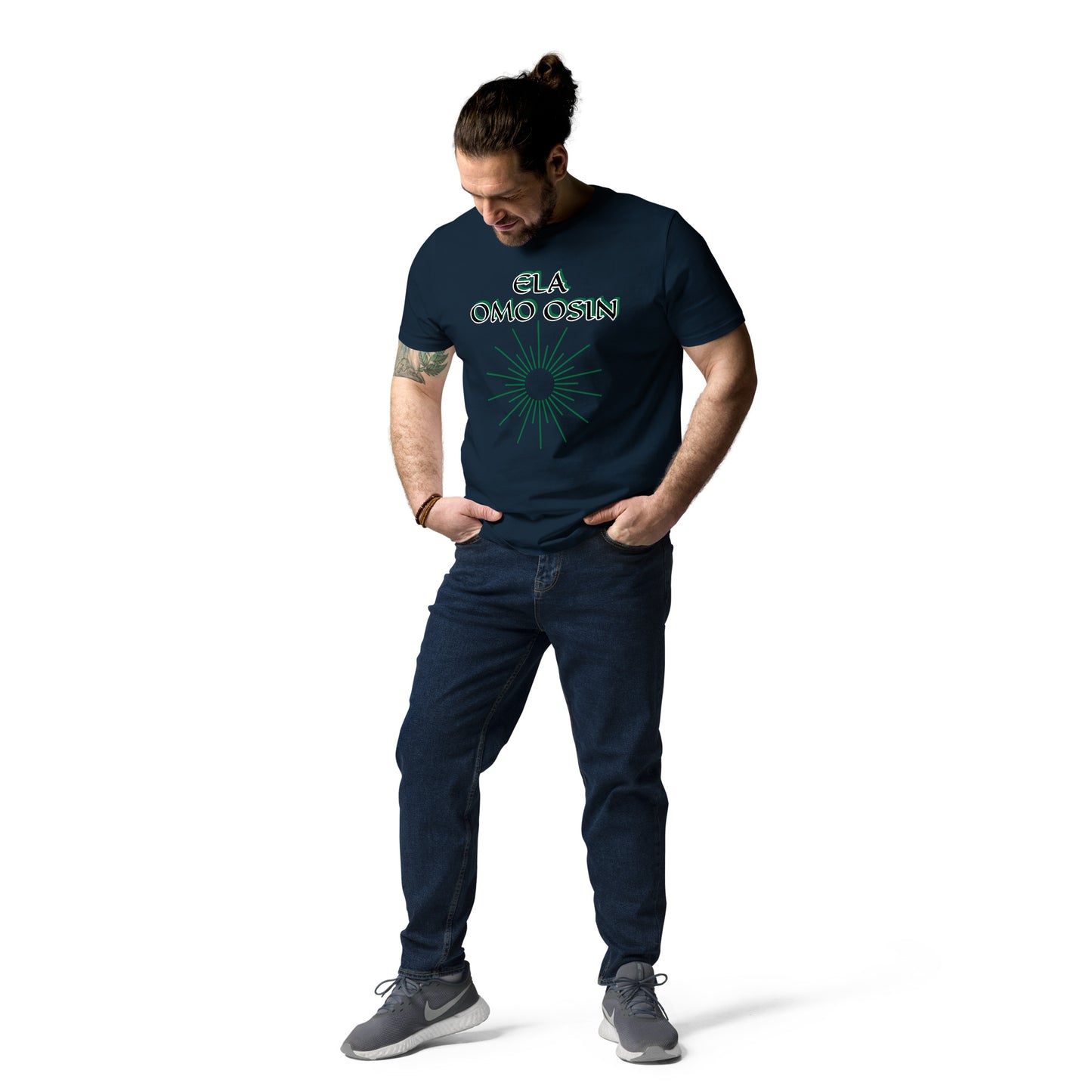 ELA Omo Osin Aje-Ju-Ogun Reverse Unisex organic cotton t-shirt