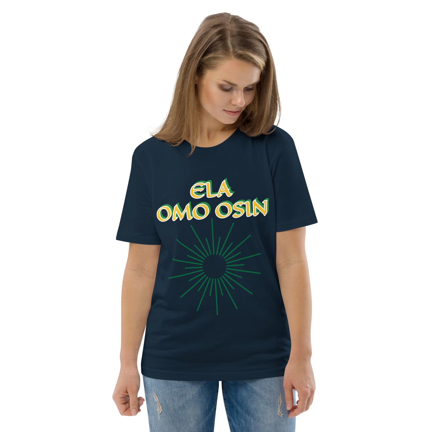 ELA Omo Osin Lucumi Reverse Unisex organic cotton t-shirt