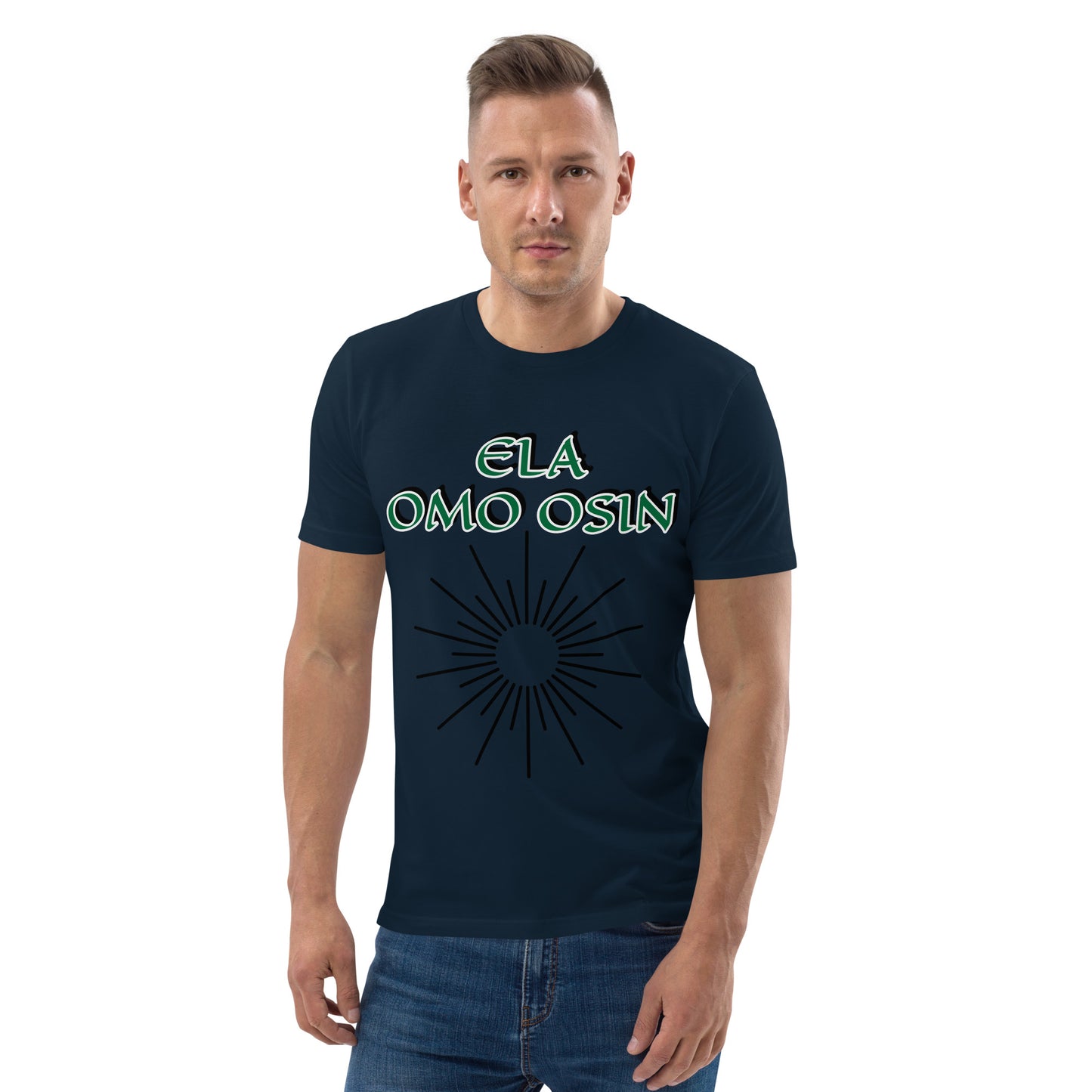 ELA Omo Osin Aje-Ju-Ogun Unisex organic cotton t-shirt