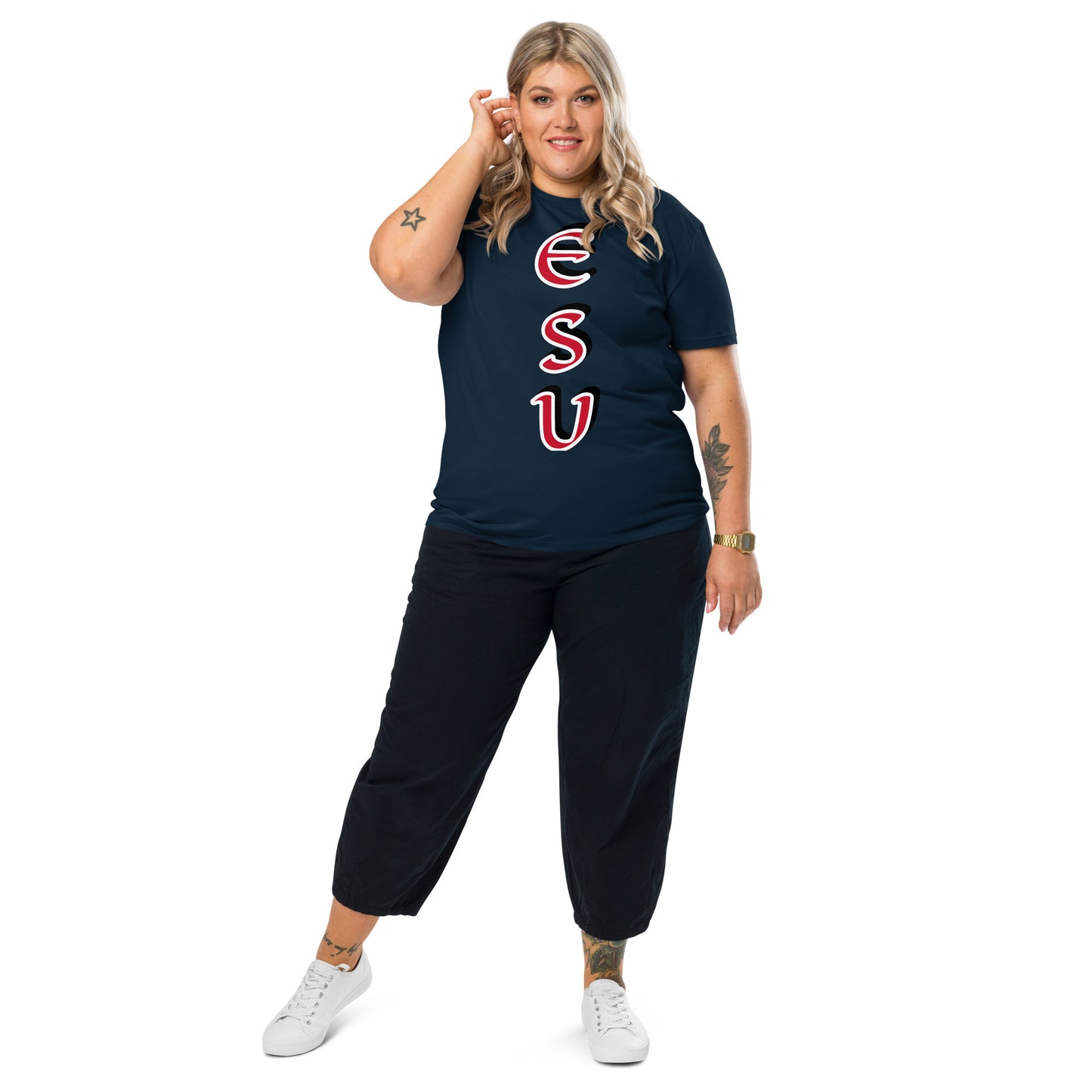 Esu vertical 4 Unisex organic cotton t-shirt