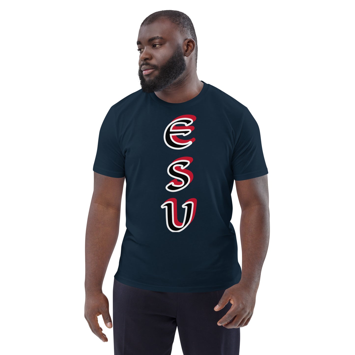 Esu vertical 3 Unisex organic cotton t-shirt