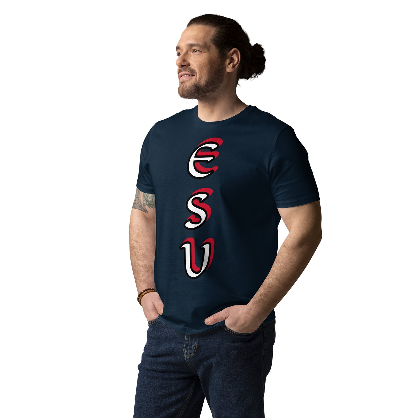 Esu vertical 2 Unisex organic cotton t-shirt