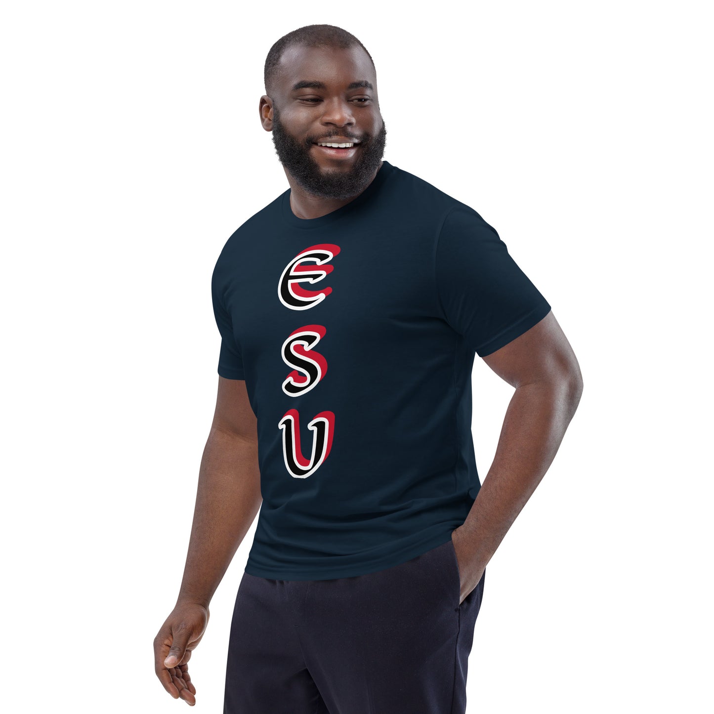 Esu vertical 3 Unisex organic cotton t-shirt