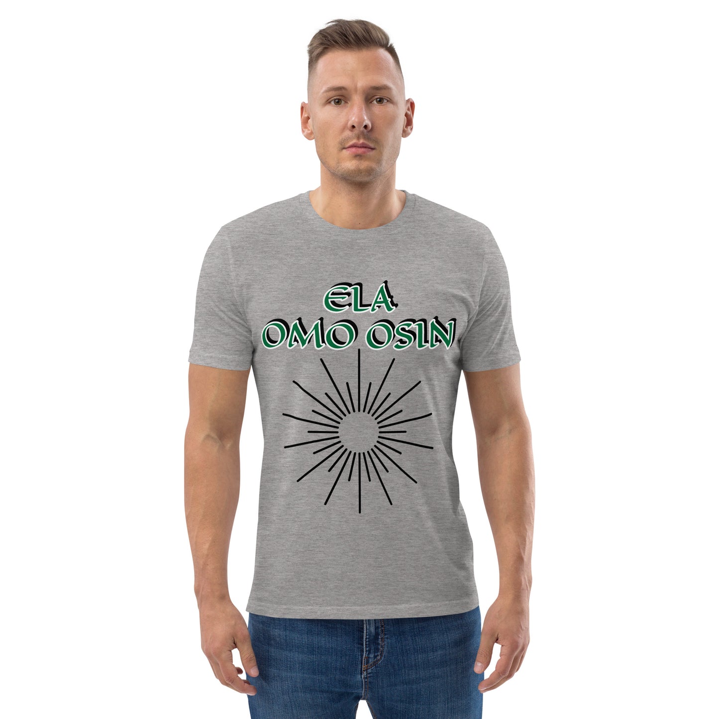 ELA Omo Osin Aje-Ju-Ogun Unisex organic cotton t-shirt