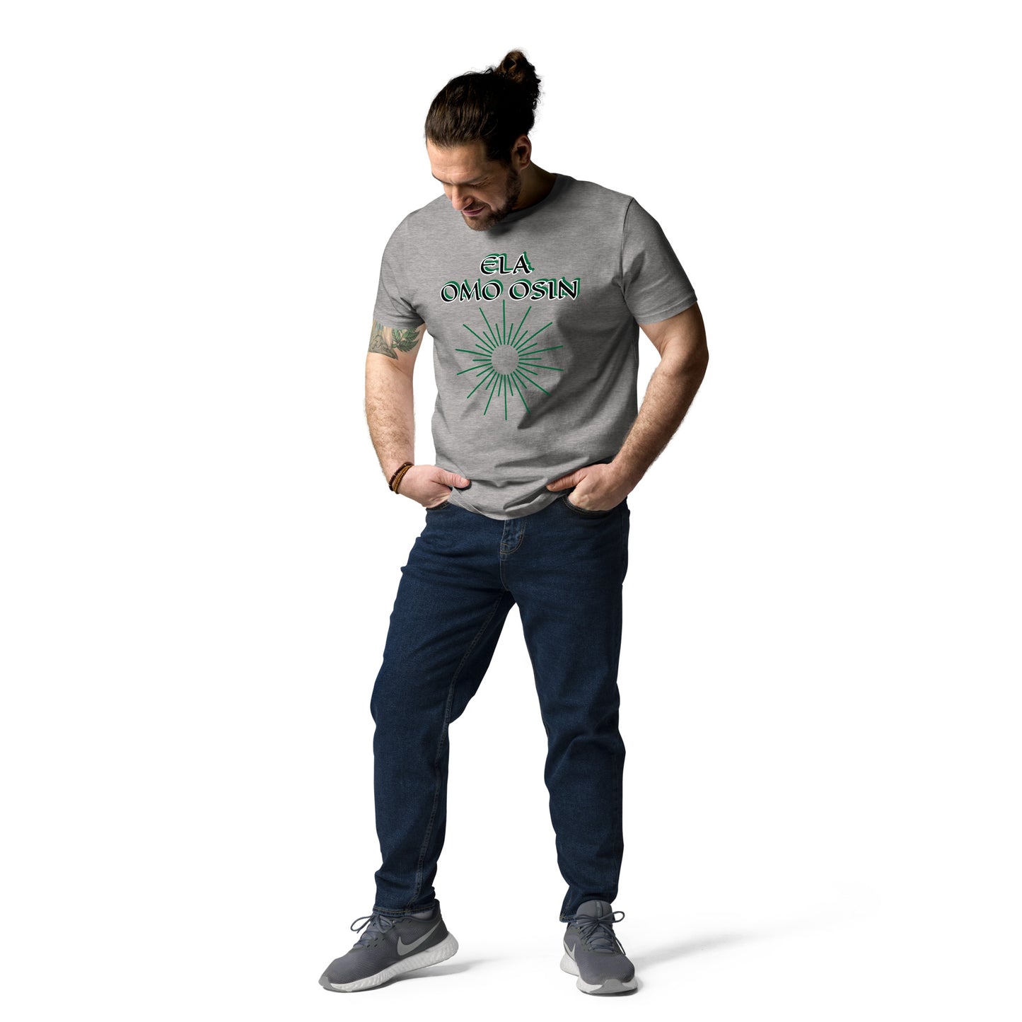 ELA Omo Osin Aje-Ju-Ogun Reverse Unisex organic cotton t-shirt