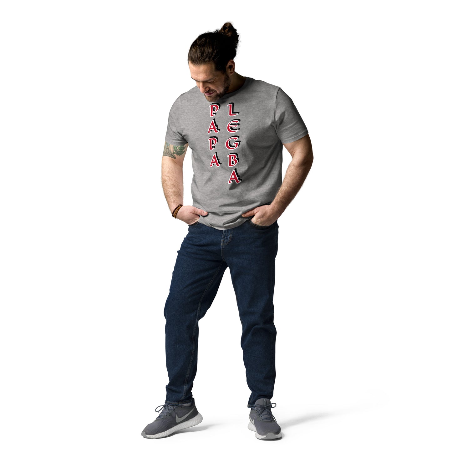 Papa Legba Vertical 2 Unisex organic cotton t-shirt