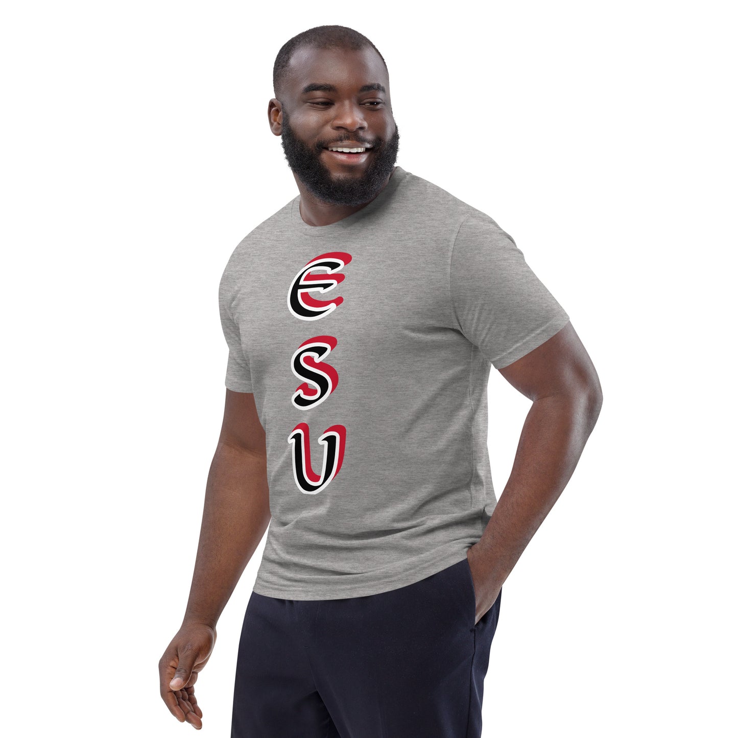 Esu vertical 3 Unisex organic cotton t-shirt