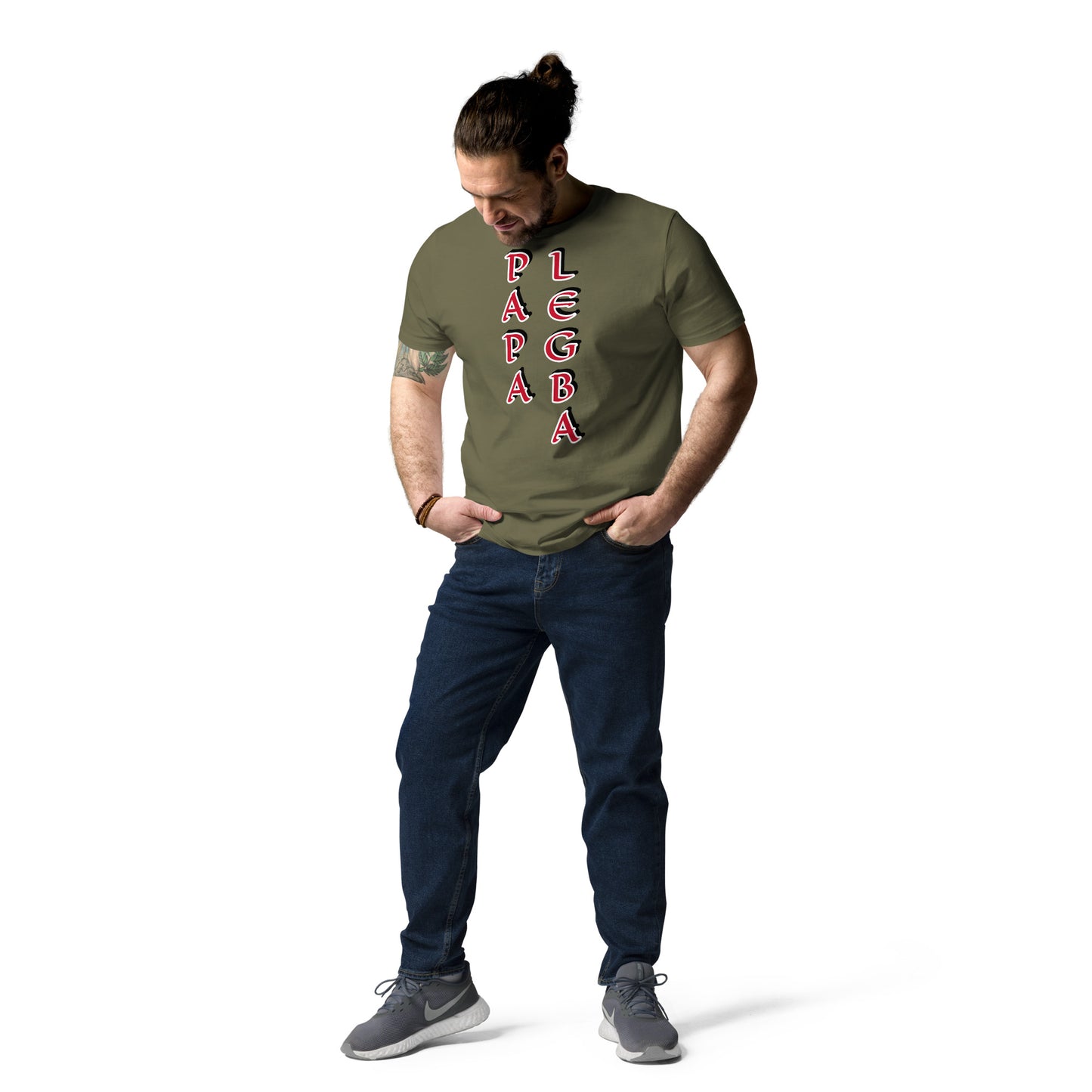 Papa Legba Vertical 2 Unisex organic cotton t-shirt