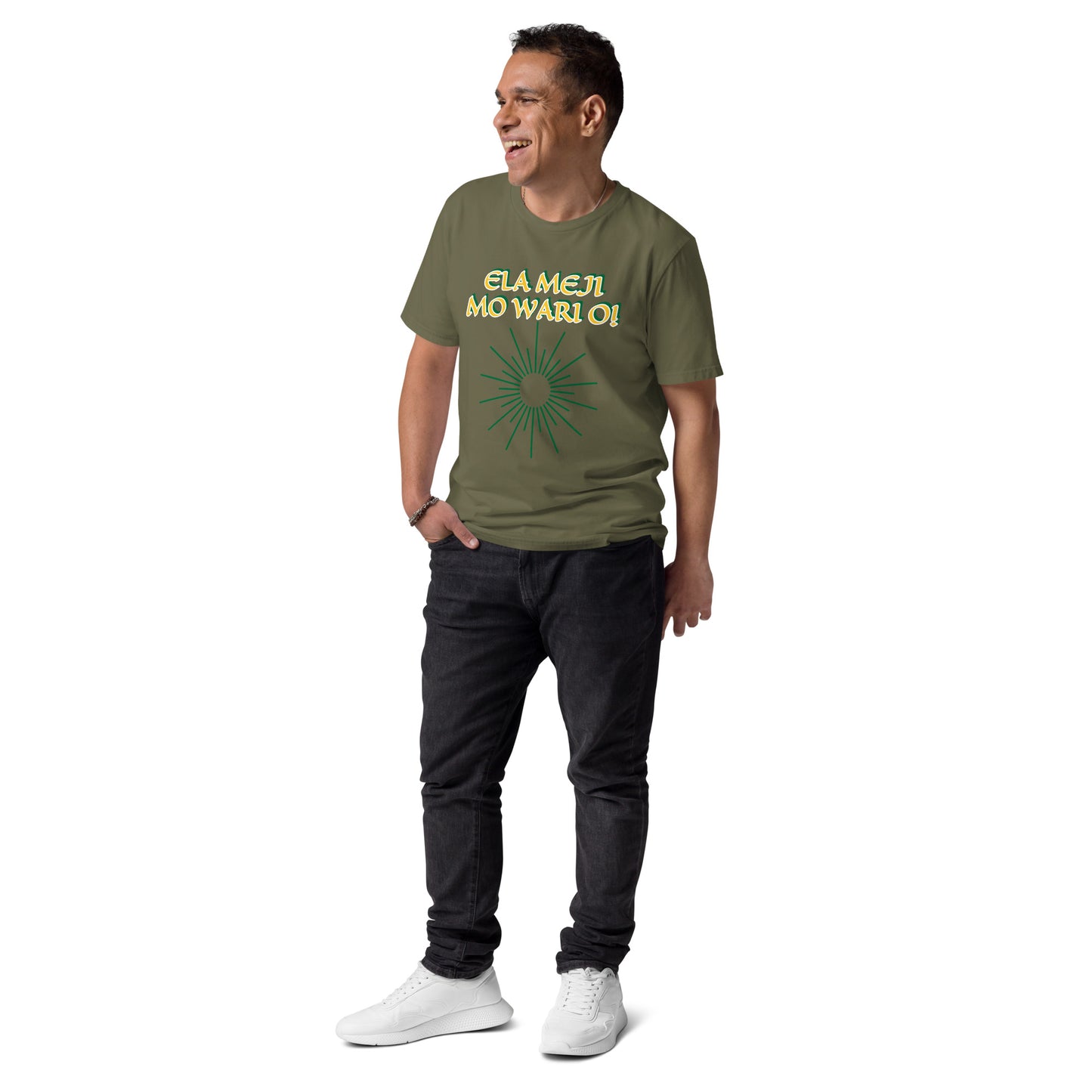 ELA Meji Lucumi Reverse Unisex organic cotton t-shirt