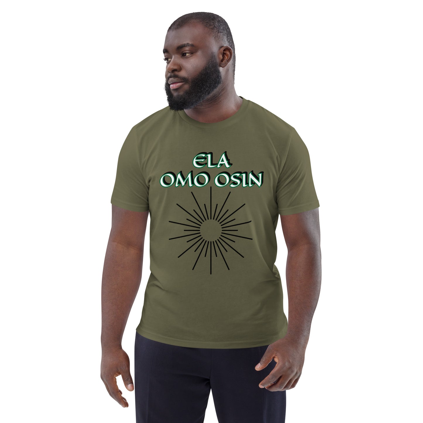 ELA Omo Osin Aje-Ju-Ogun Incognito Reverse Unisex organic cotton t-shirt