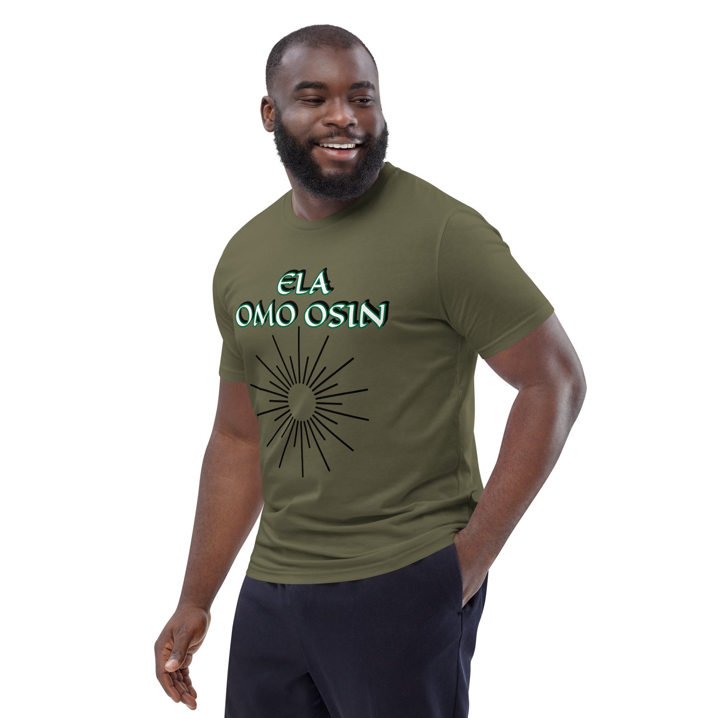ELA Omo Osin Aje-Ju-Ogun Incognito Reverse Unisex organic cotton t-shirt