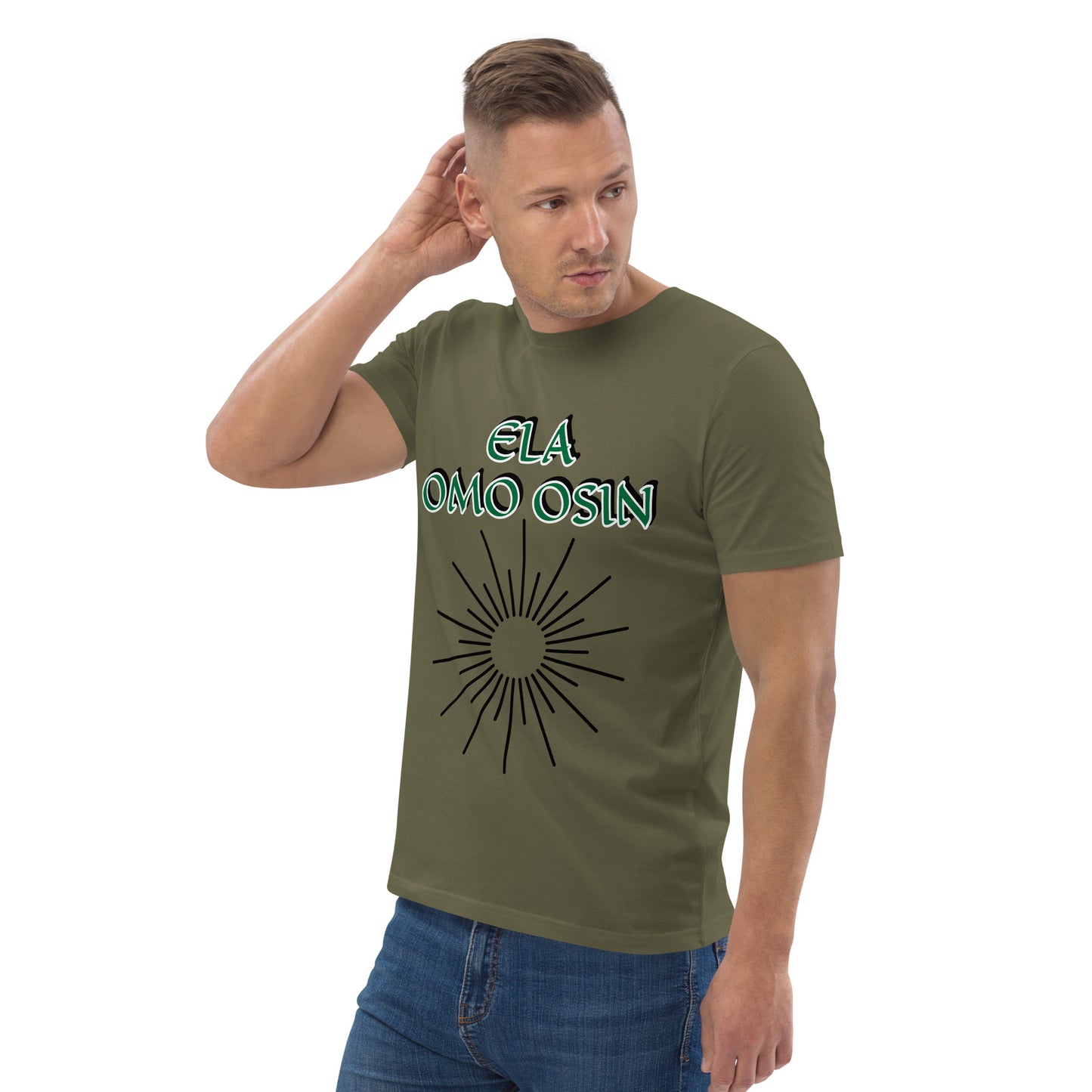 ELA Omo Osin Aje-Ju-Ogun Unisex organic cotton t-shirt