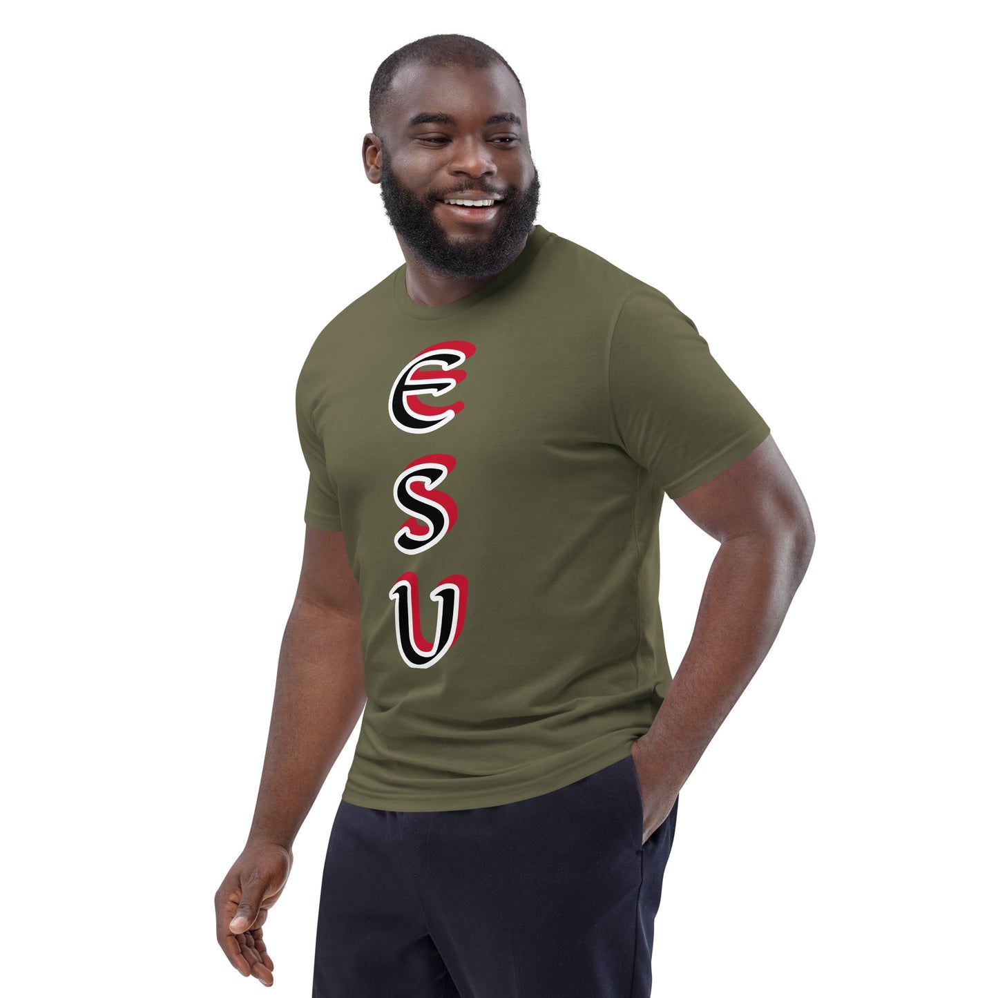 Esu vertical 3 Unisex organic cotton t-shirt
