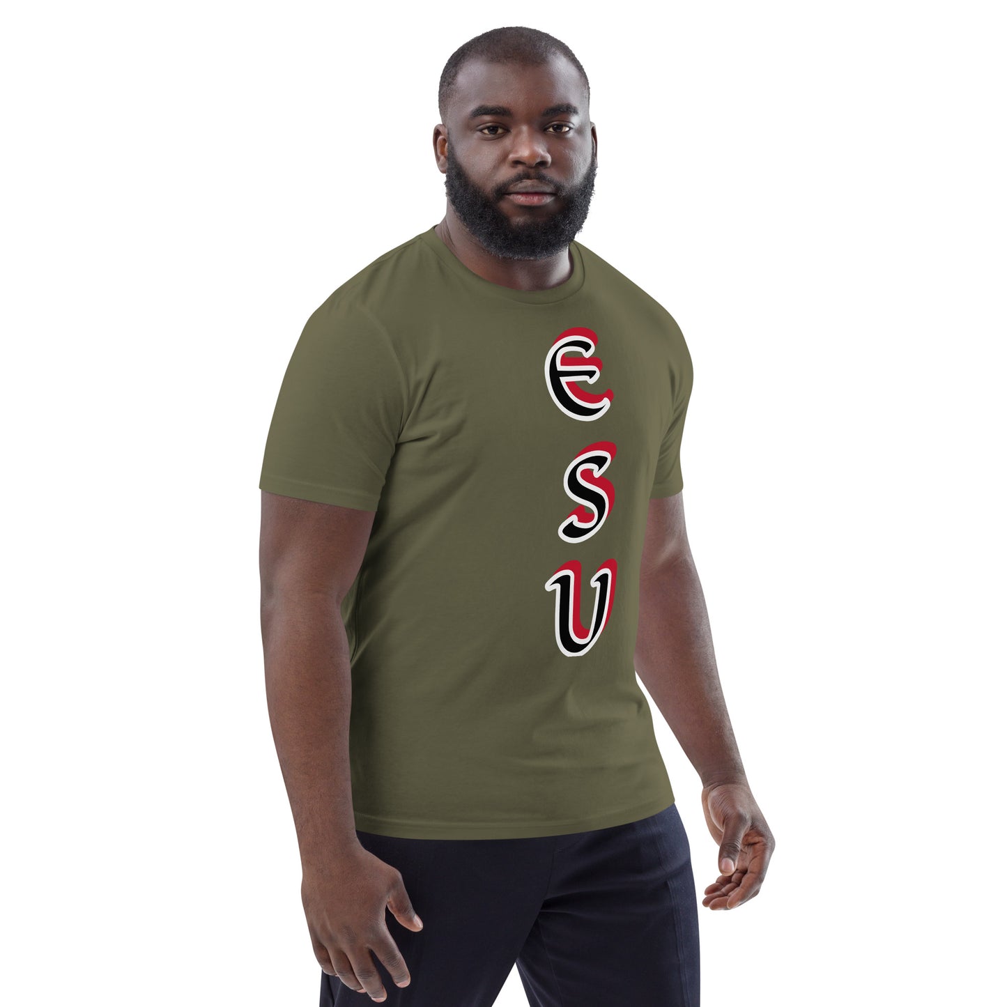 Esu vertical 3 Unisex organic cotton t-shirt