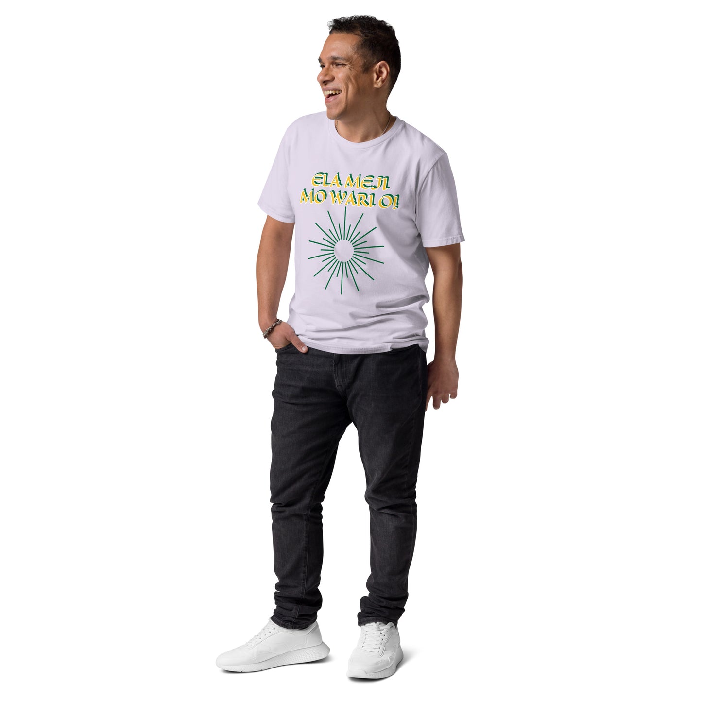 ELA Meji Lucumi Reverse Unisex organic cotton t-shirt
