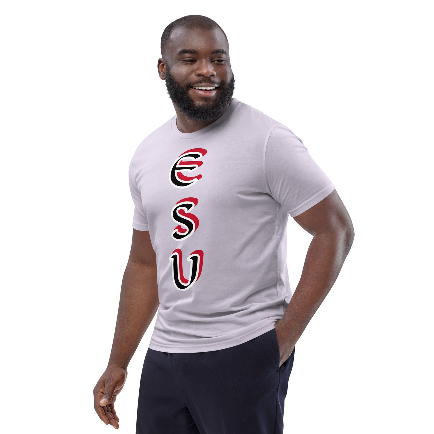 Esu vertical 3 Unisex organic cotton t-shirt