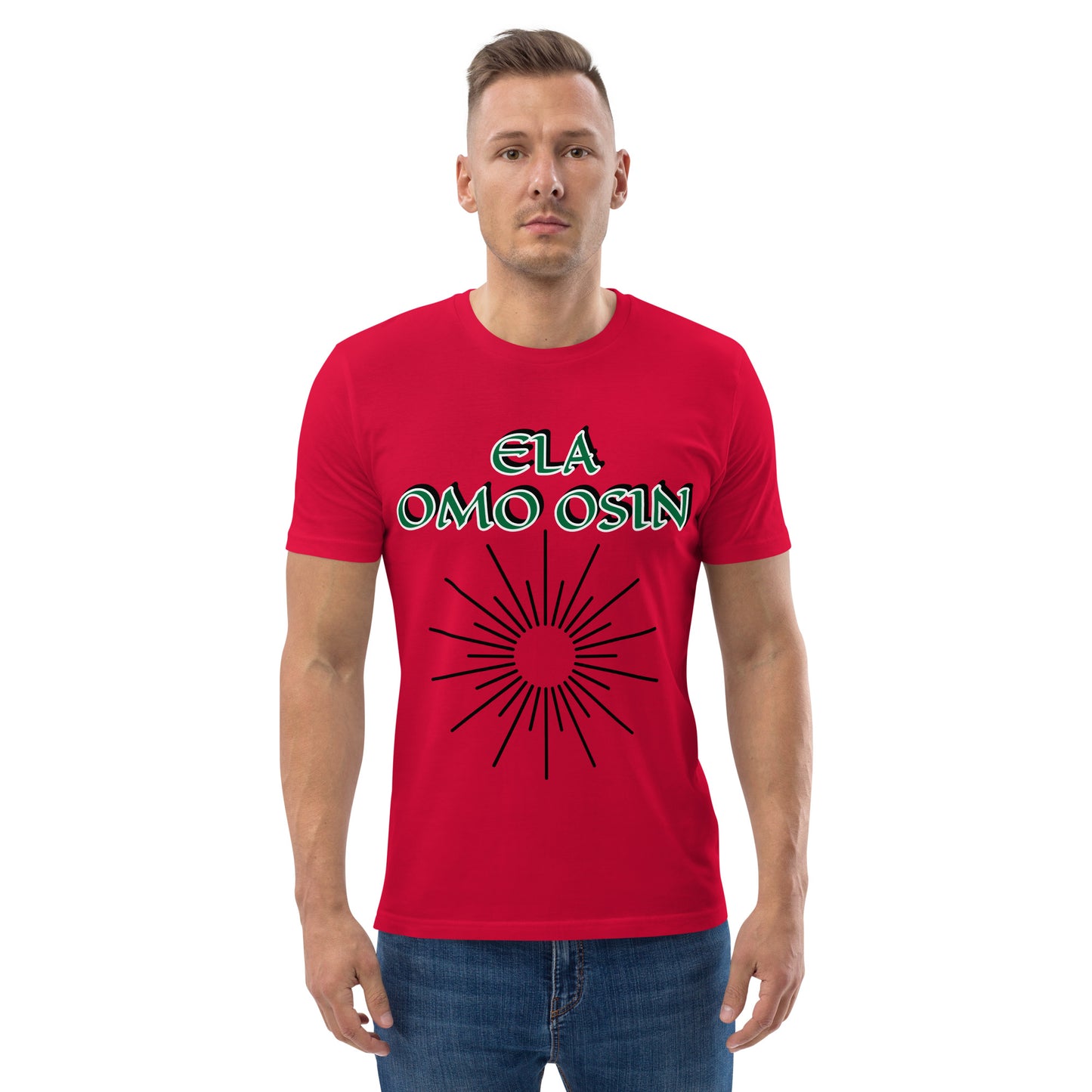 ELA Omo Osin Aje-Ju-Ogun Unisex organic cotton t-shirt