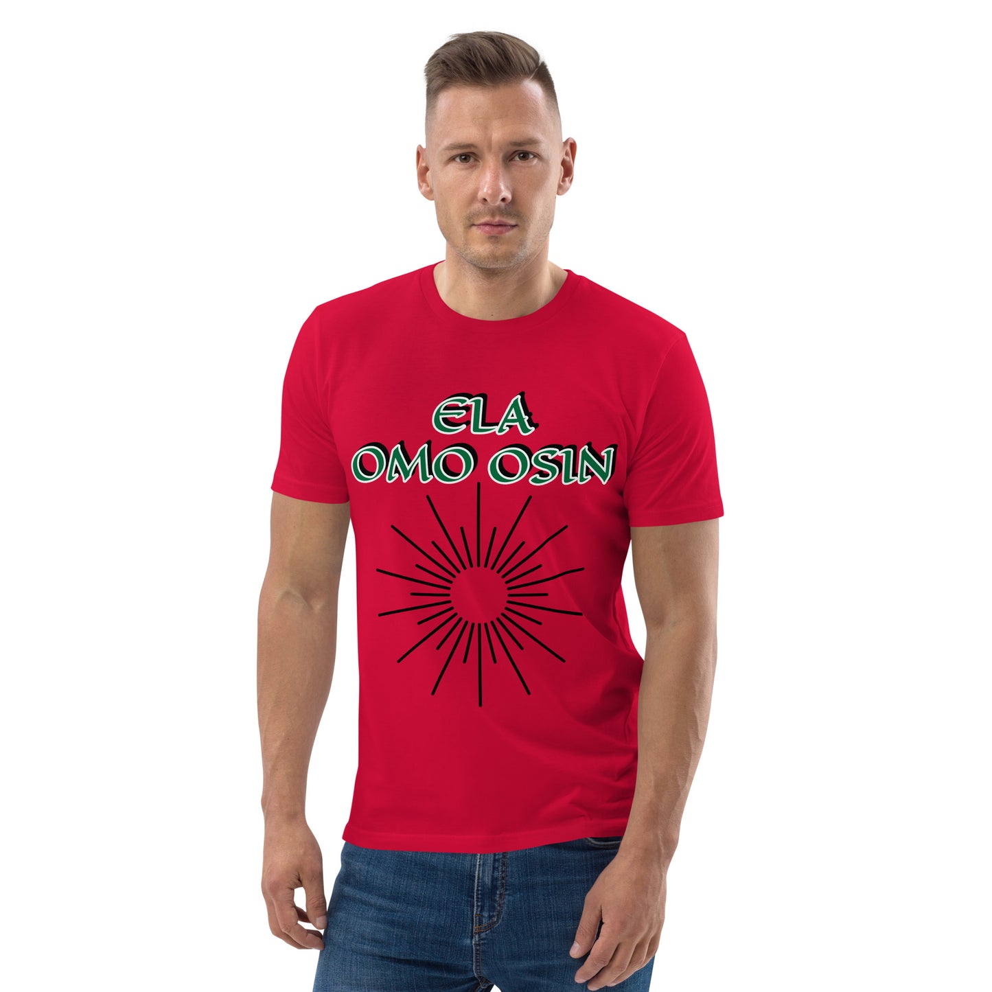 ELA Omo Osin Aje-Ju-Ogun Unisex organic cotton t-shirt