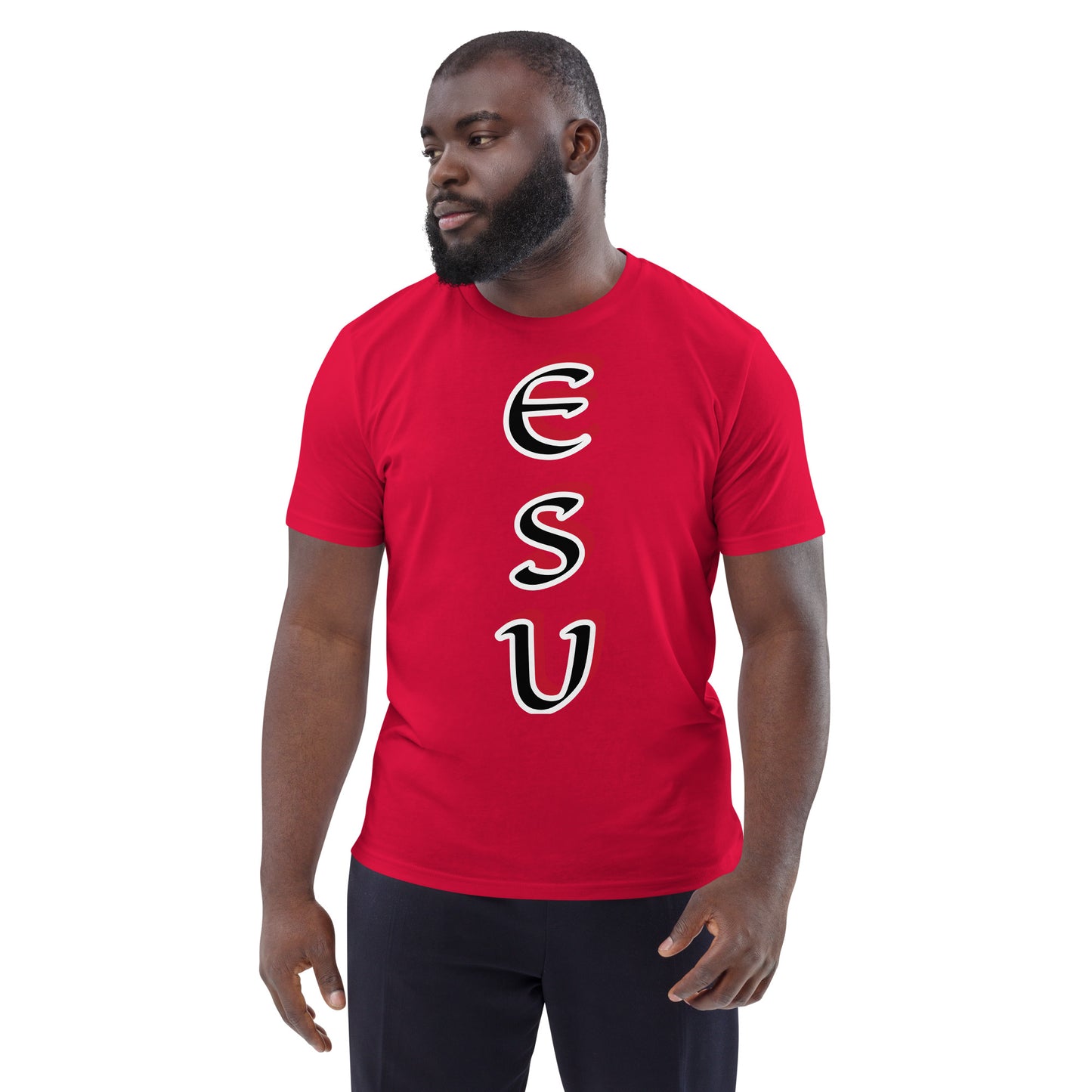 Esu vertical 3 Unisex organic cotton t-shirt