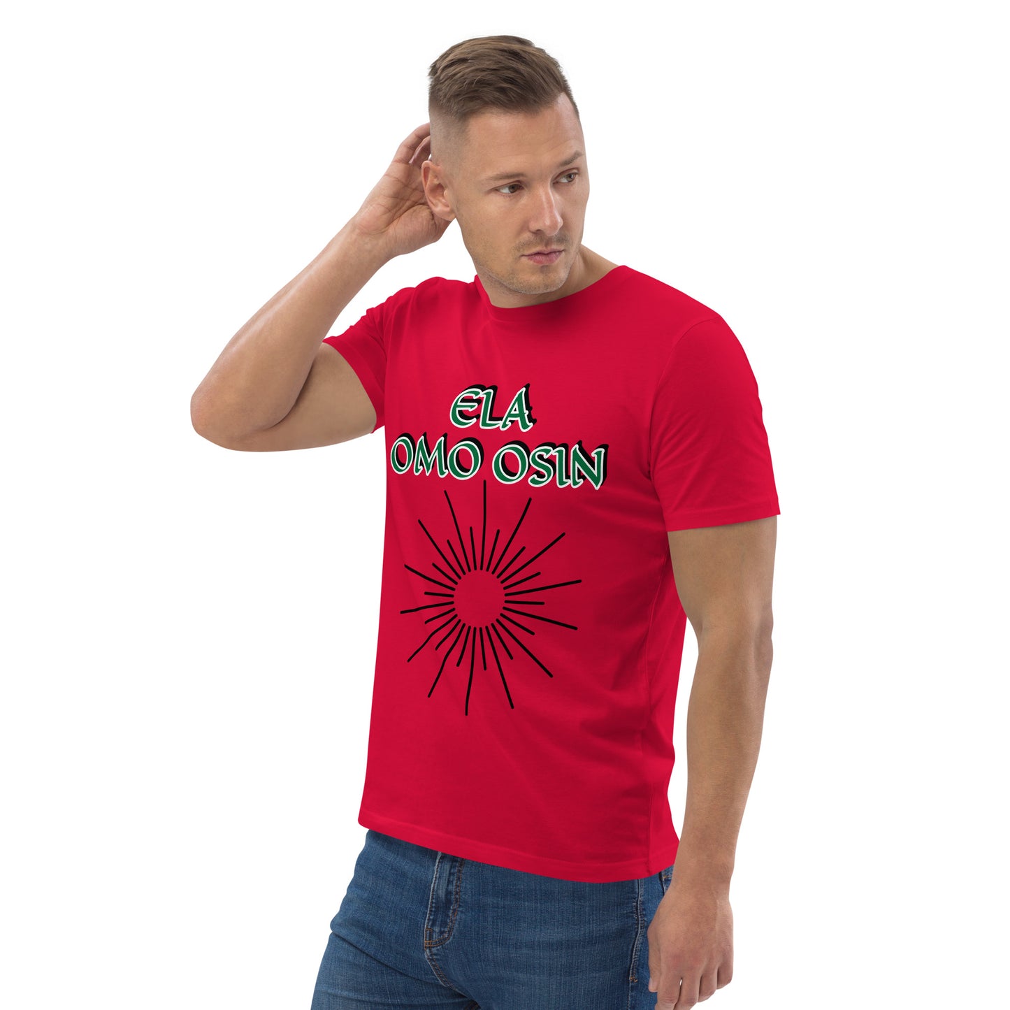 ELA Omo Osin Aje-Ju-Ogun Unisex organic cotton t-shirt