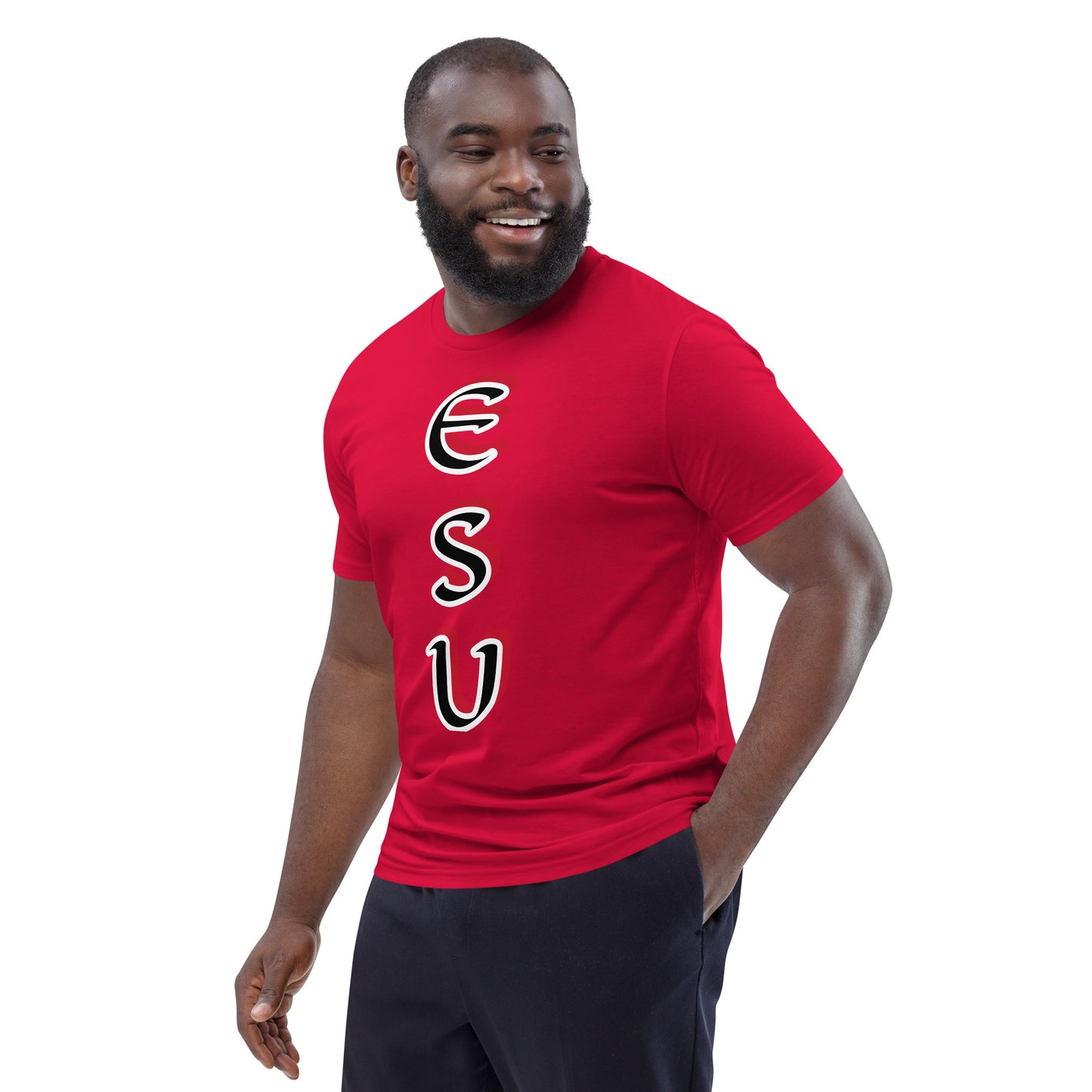 Esu vertical 3 Unisex organic cotton t-shirt
