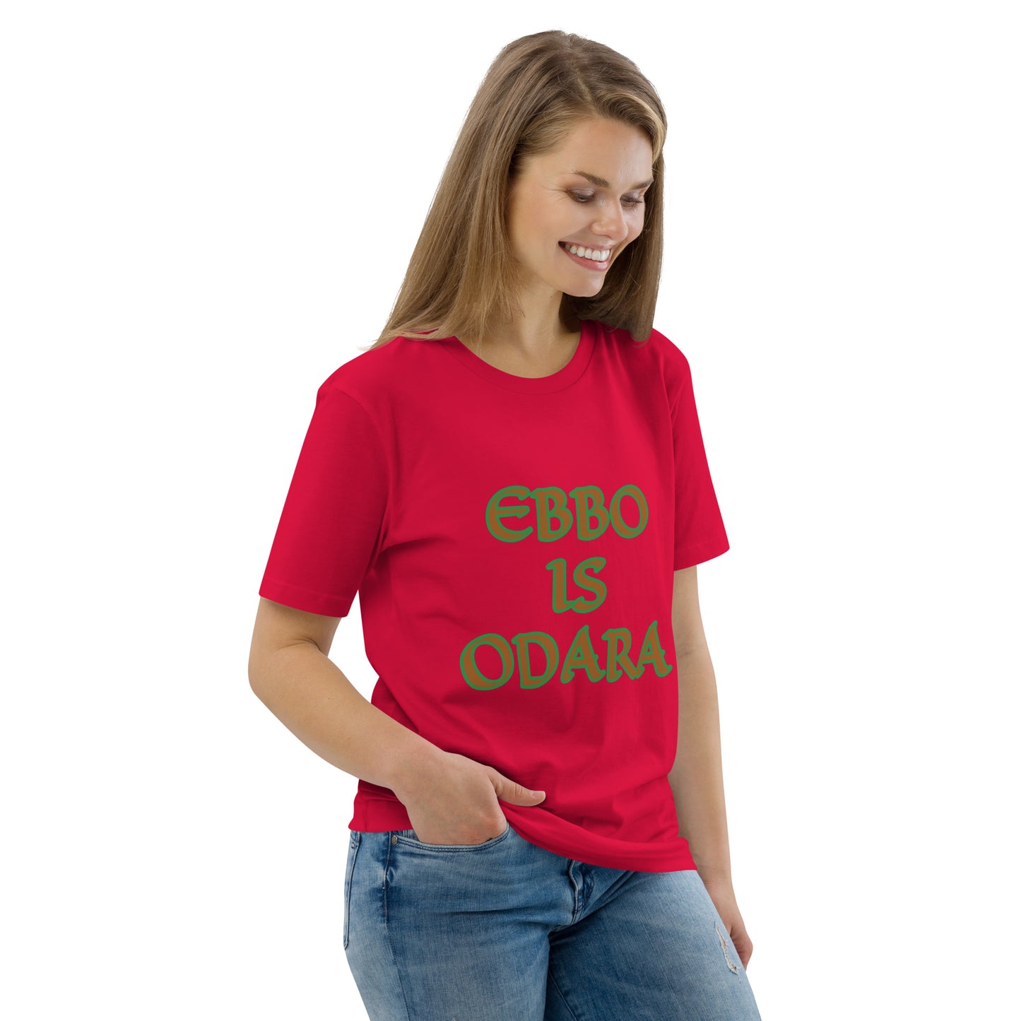 Ebbo is Odara Isese Reverse Unisex organic cotton t-shirt