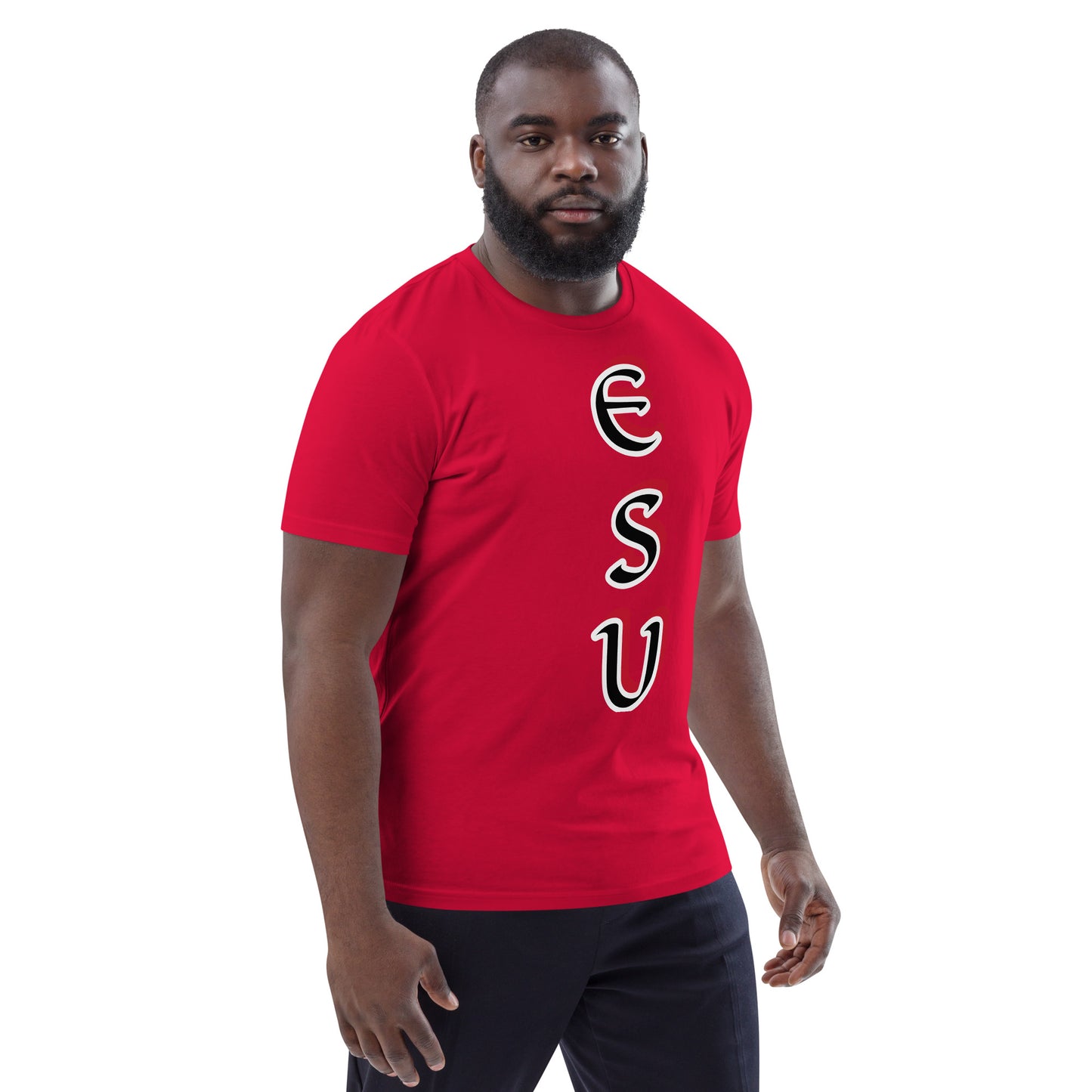 Esu vertical 3 Unisex organic cotton t-shirt