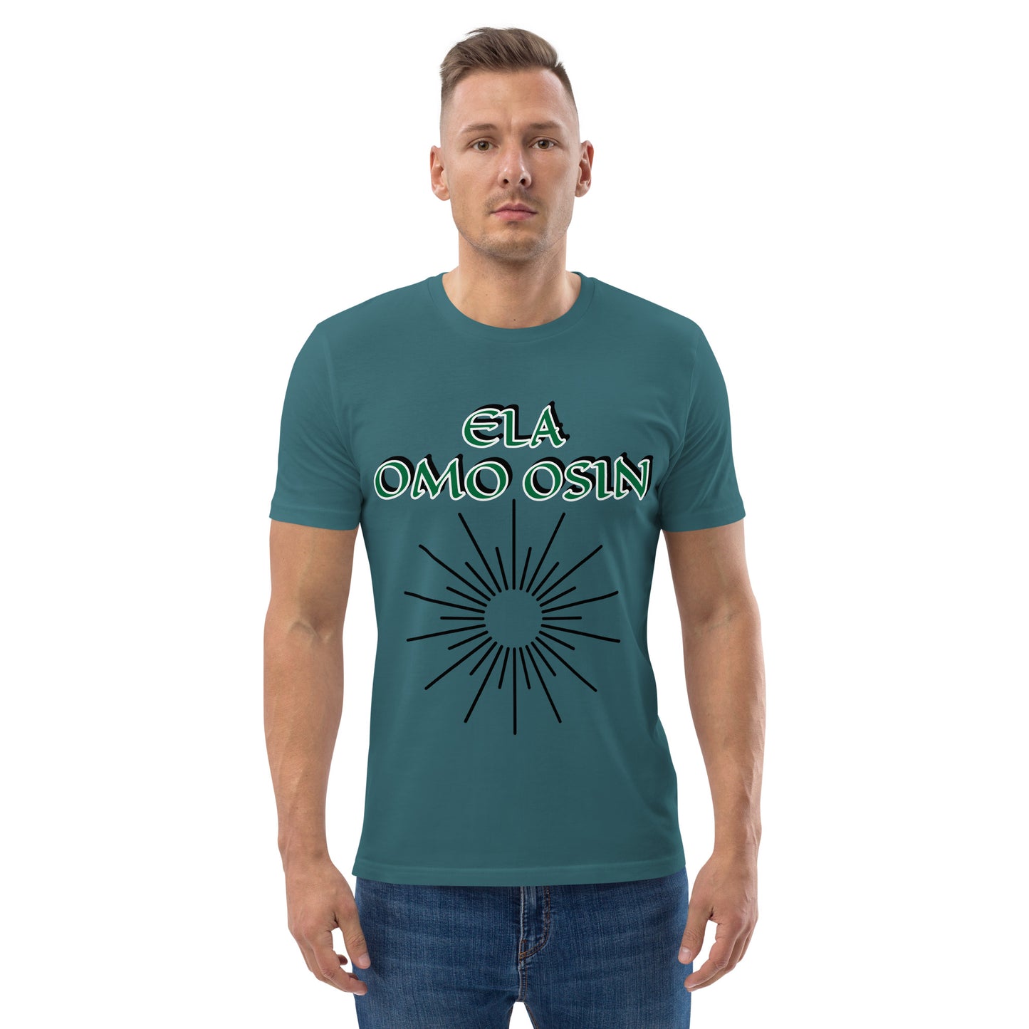 ELA Omo Osin Aje-Ju-Ogun Unisex organic cotton t-shirt
