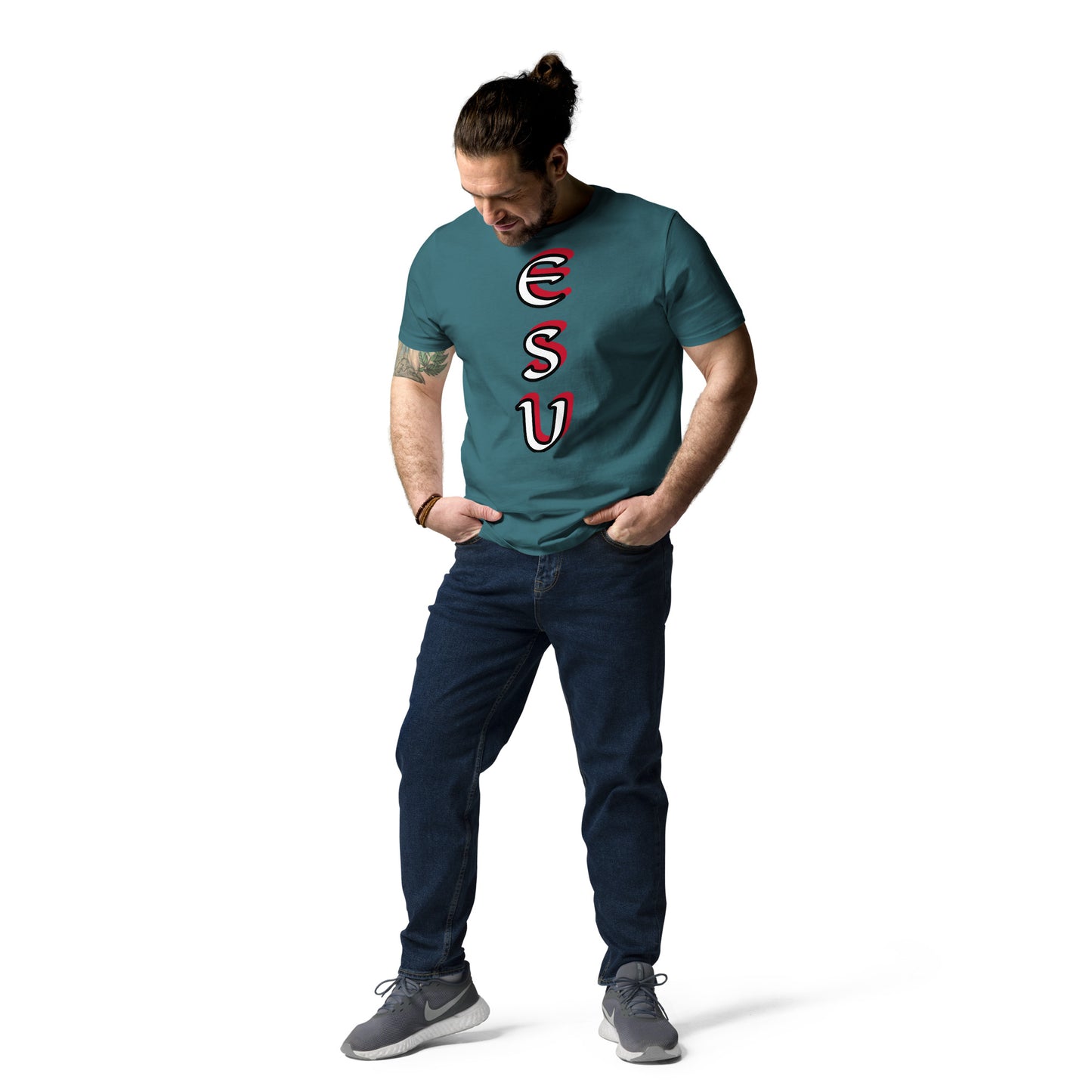 Esu vertical 2 Unisex organic cotton t-shirt