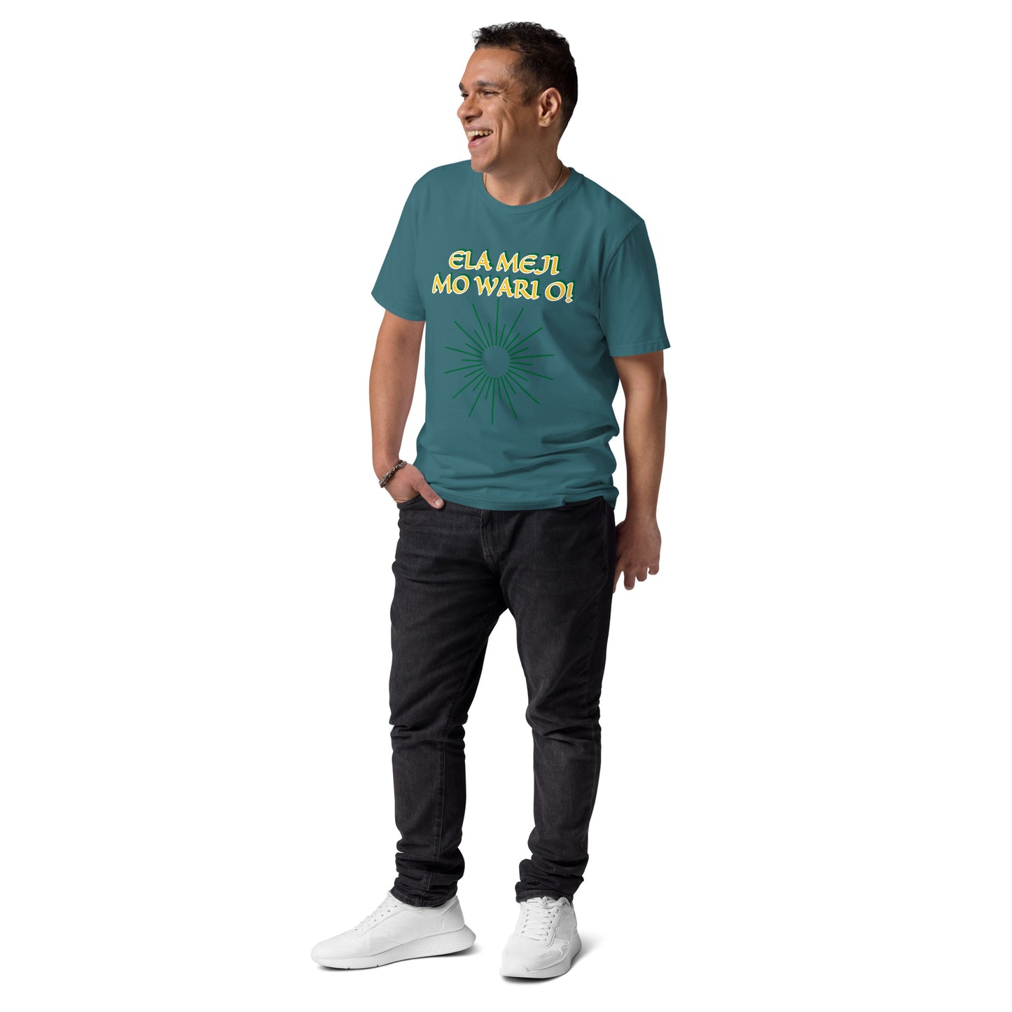 ELA Meji Lucumi Reverse Unisex organic cotton t-shirt