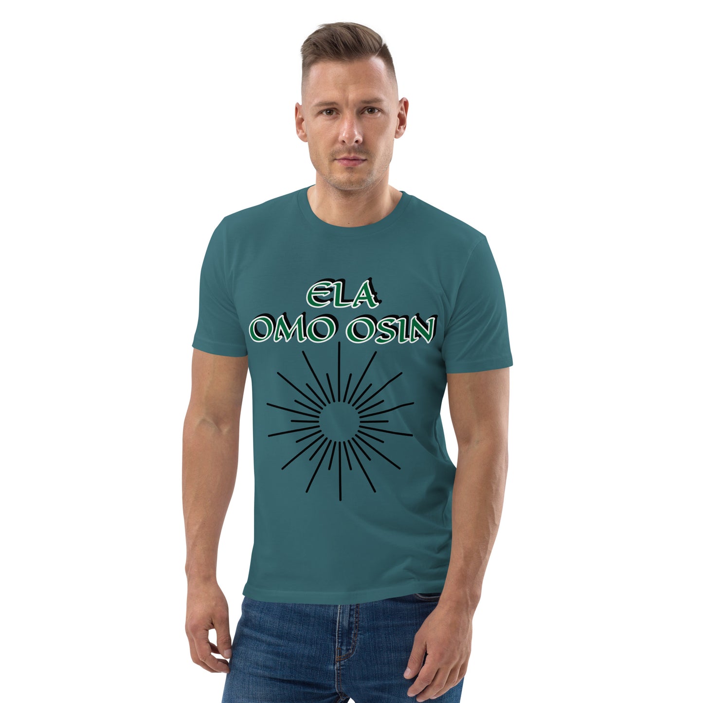 ELA Omo Osin Aje-Ju-Ogun Unisex organic cotton t-shirt