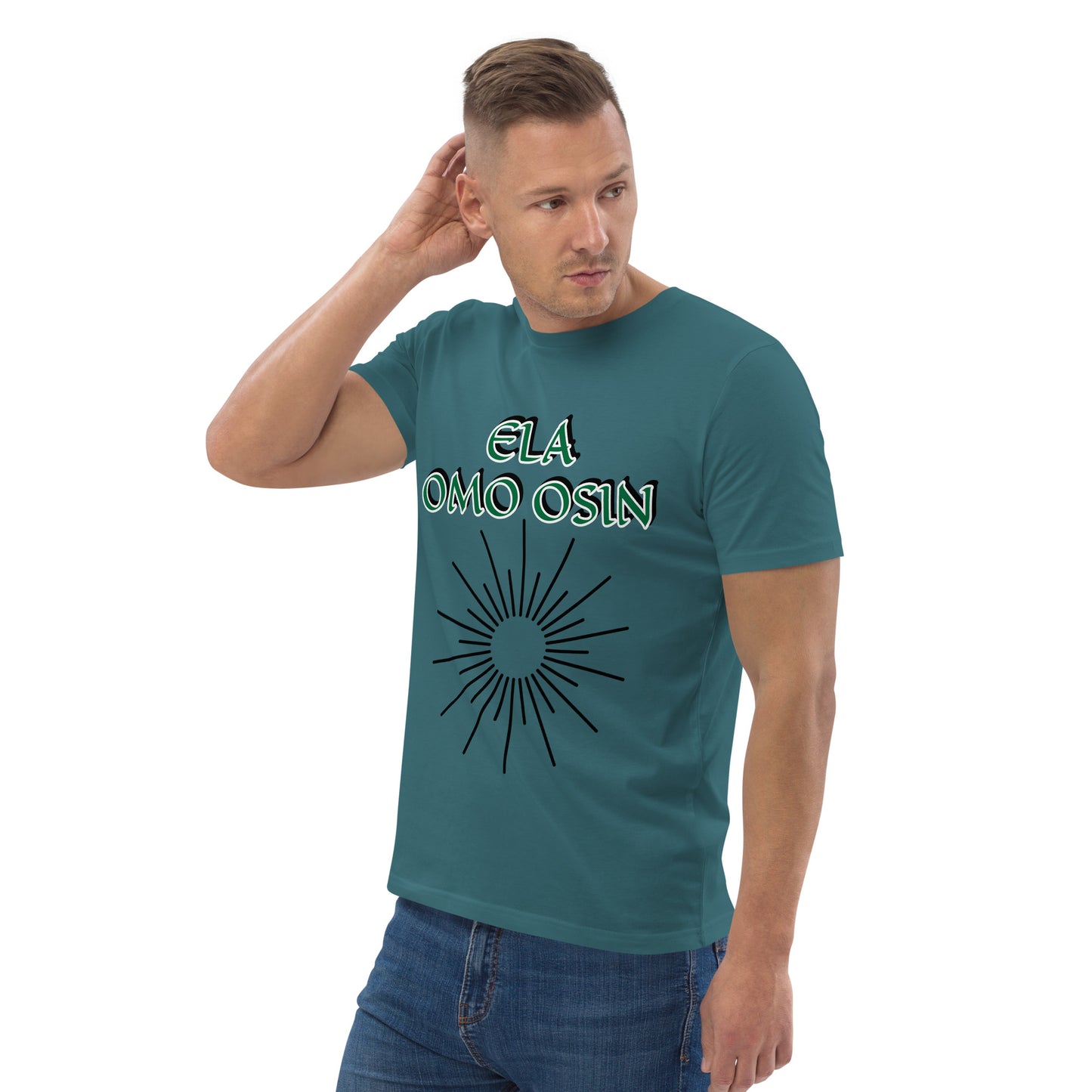 ELA Omo Osin Aje-Ju-Ogun Unisex organic cotton t-shirt