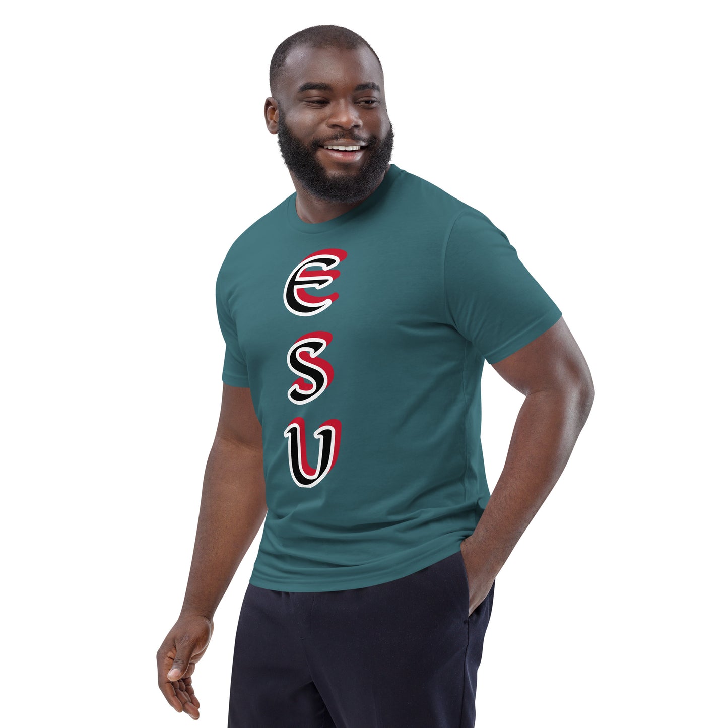 Esu vertical 3 Unisex organic cotton t-shirt