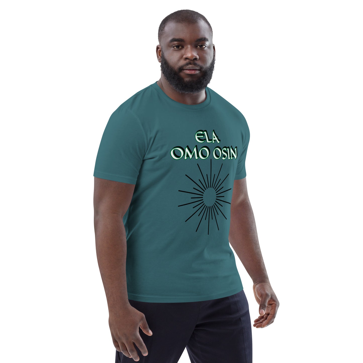 ELA Omo Osin Aje-Ju-Ogun Incognito Reverse Unisex organic cotton t-shirt