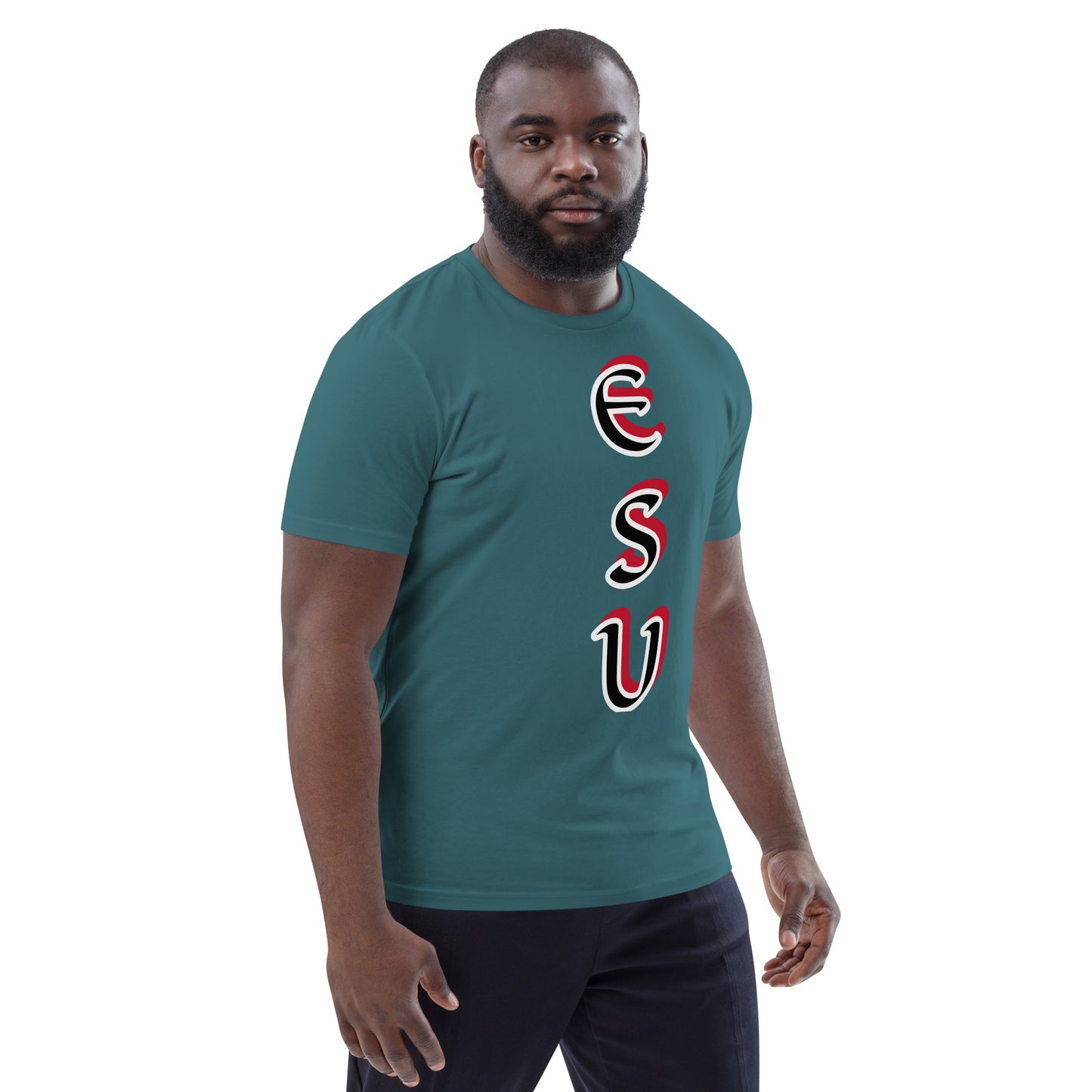 Esu vertical 3 Unisex organic cotton t-shirt