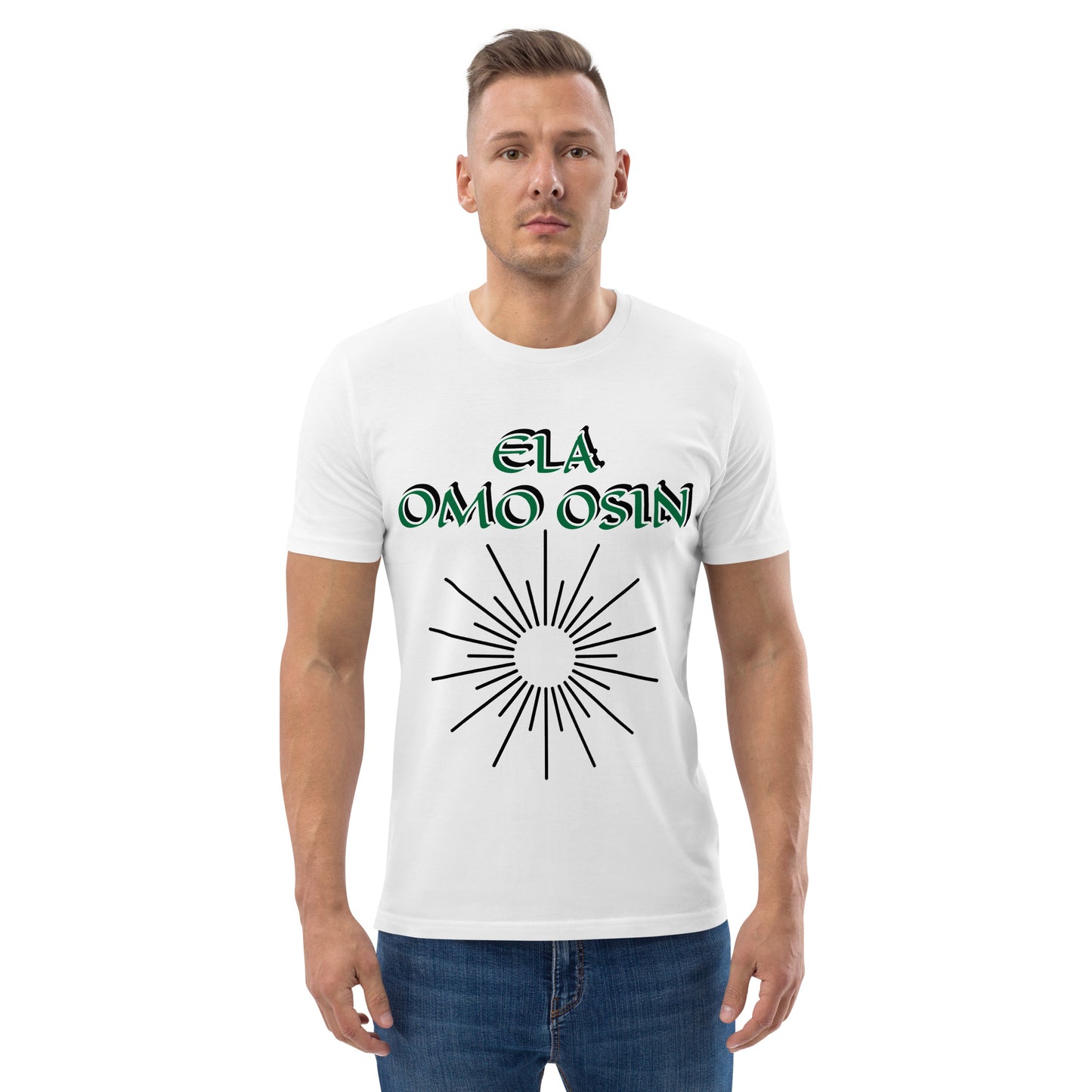 ELA Omo Osin Aje-Ju-Ogun Unisex organic cotton t-shirt