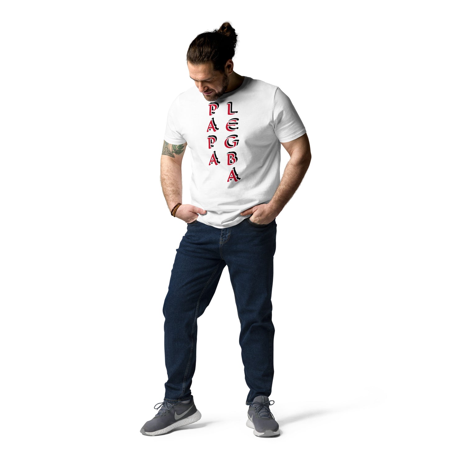 Papa Legba Vertical 2 Unisex organic cotton t-shirt