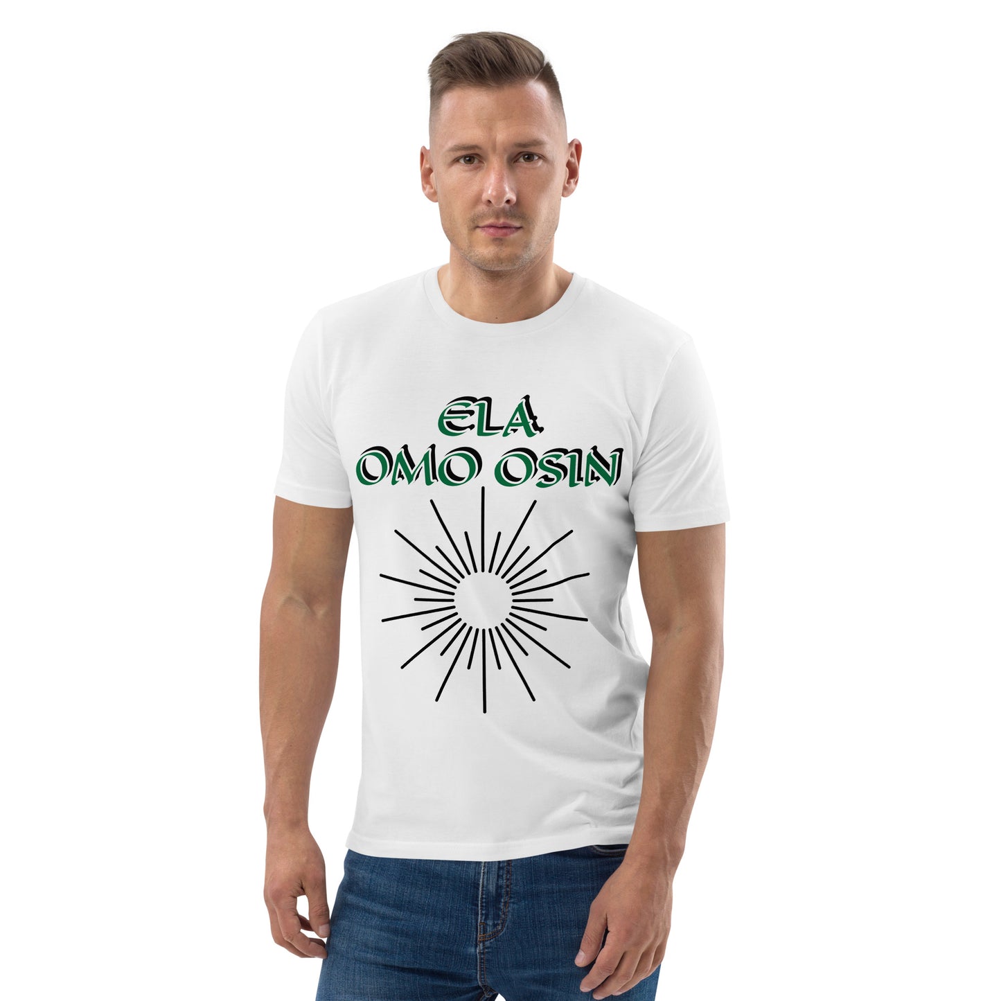 ELA Omo Osin Aje-Ju-Ogun Unisex organic cotton t-shirt