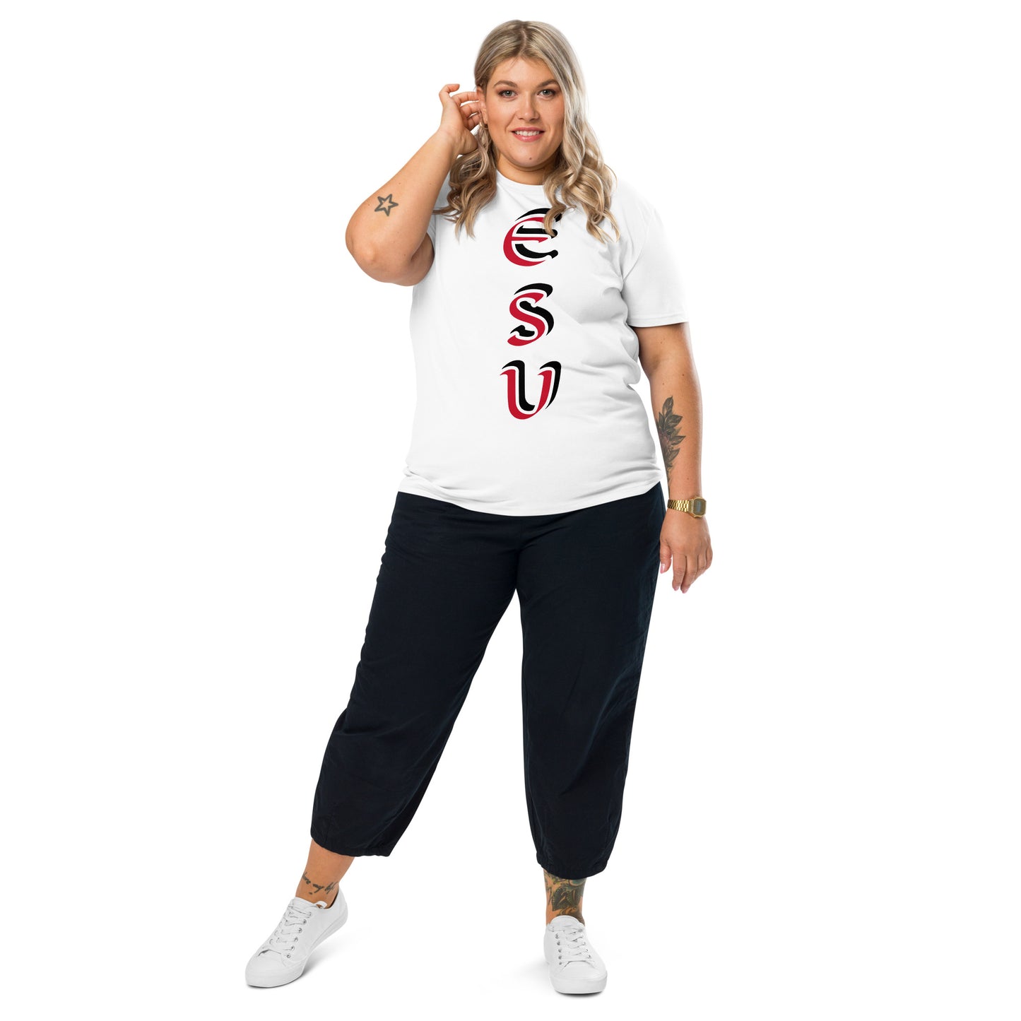 Esu vertical 4 Unisex organic cotton t-shirt