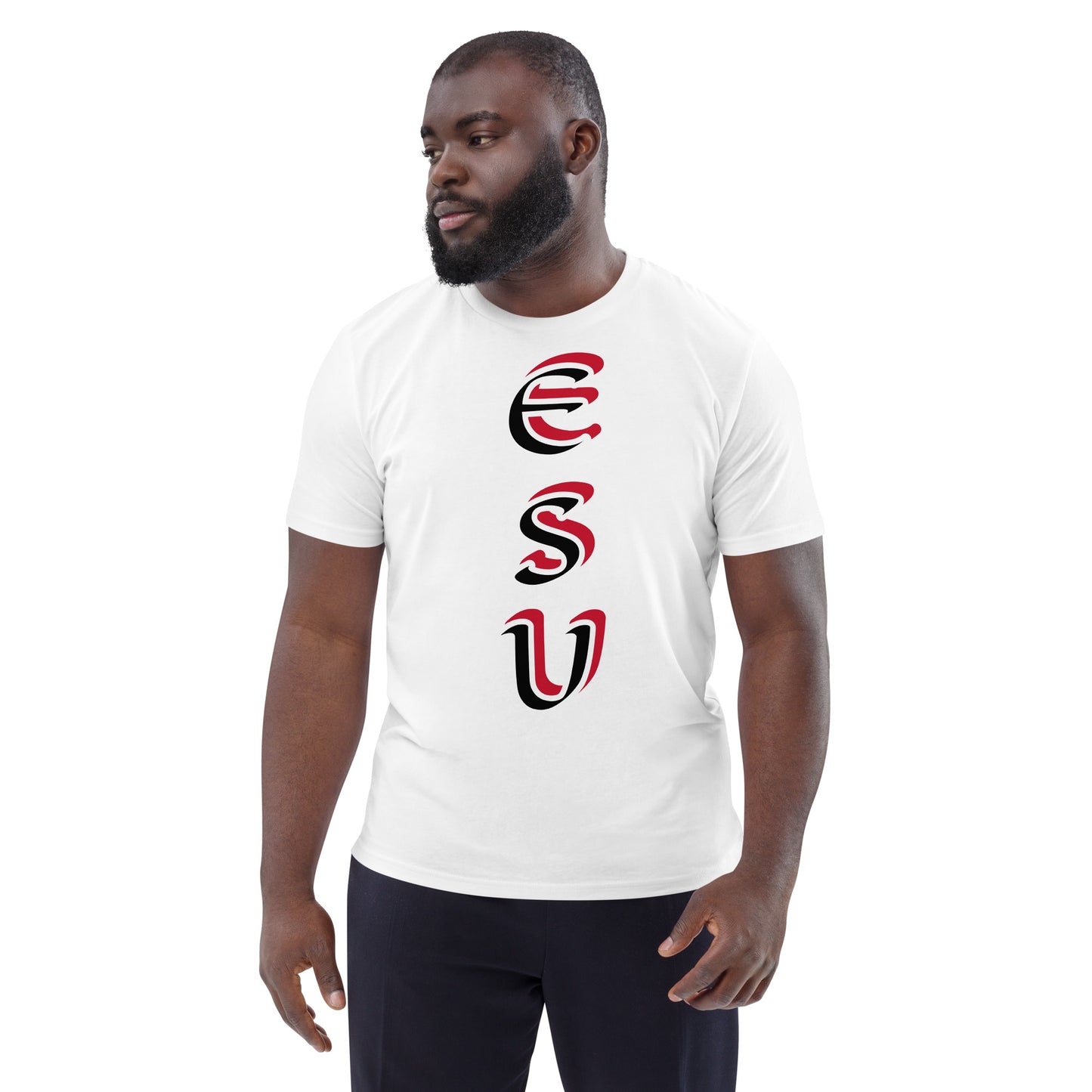 Esu vertical 3 Unisex organic cotton t-shirt