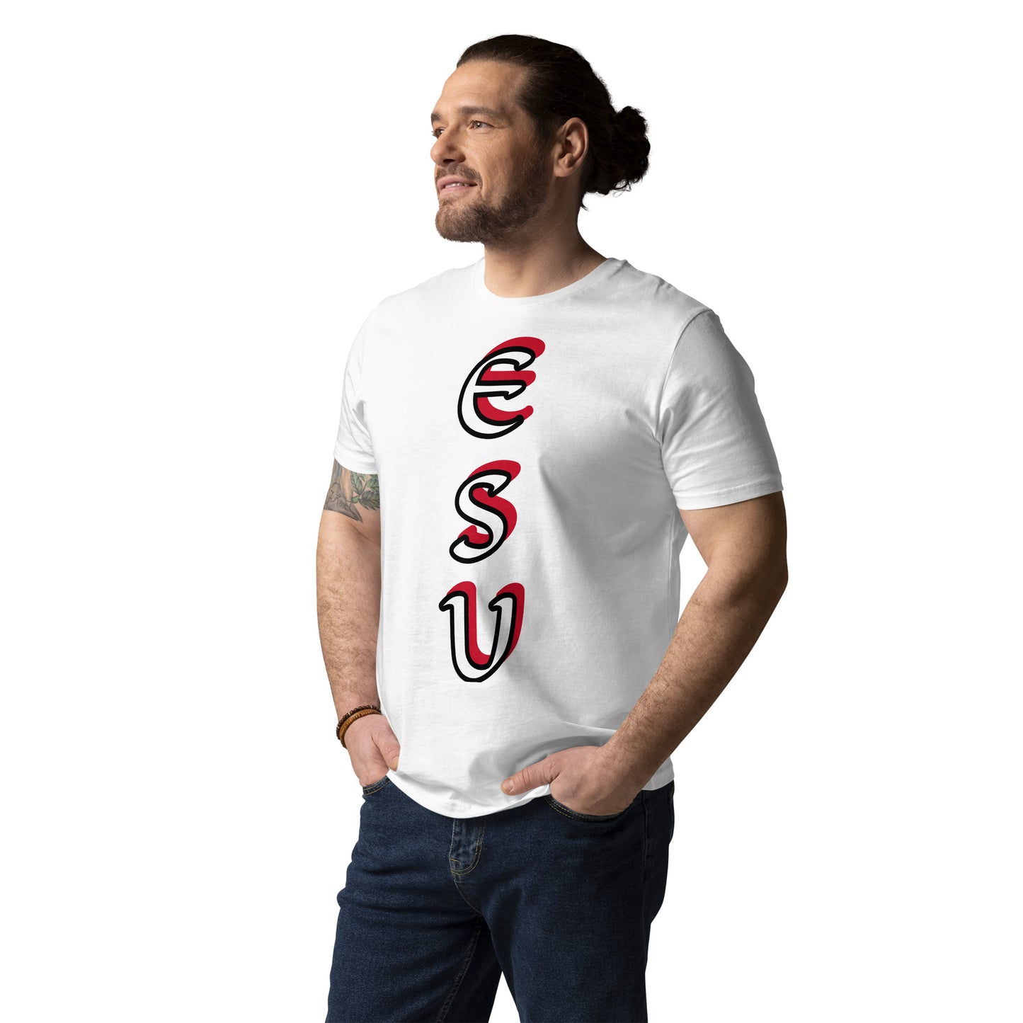 Esu vertical 2 Unisex organic cotton t-shirt