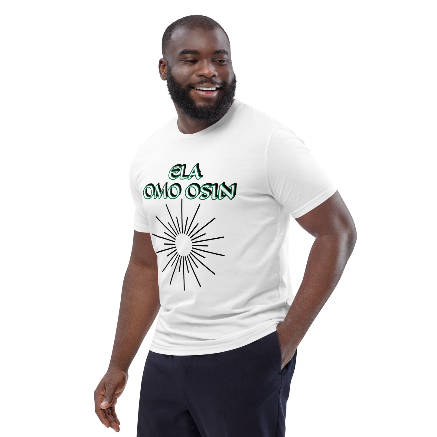 ELA Omo Osin Aje-Ju-Ogun Incognito Reverse Unisex organic cotton t-shirt