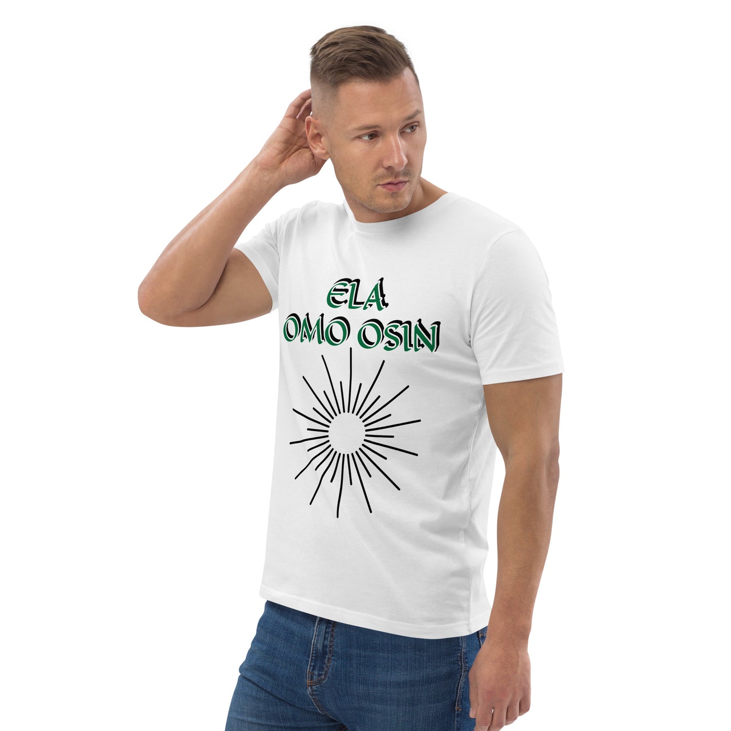 ELA Omo Osin Aje-Ju-Ogun Unisex organic cotton t-shirt