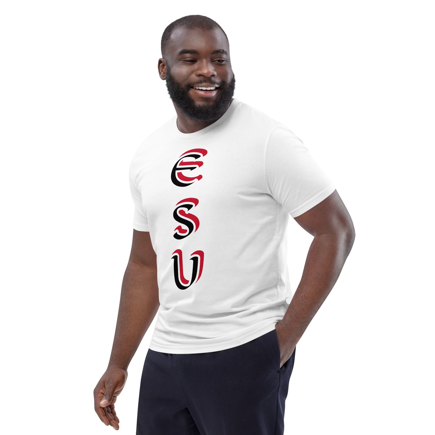Esu vertical 3 Unisex organic cotton t-shirt