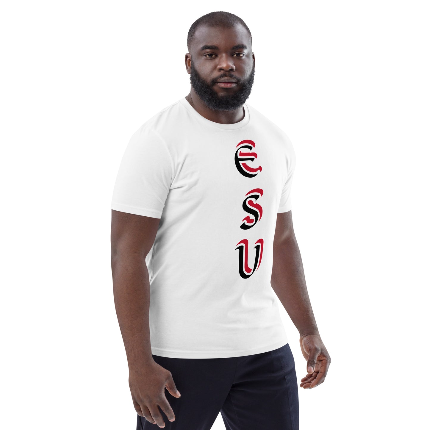 Esu vertical 3 Unisex organic cotton t-shirt