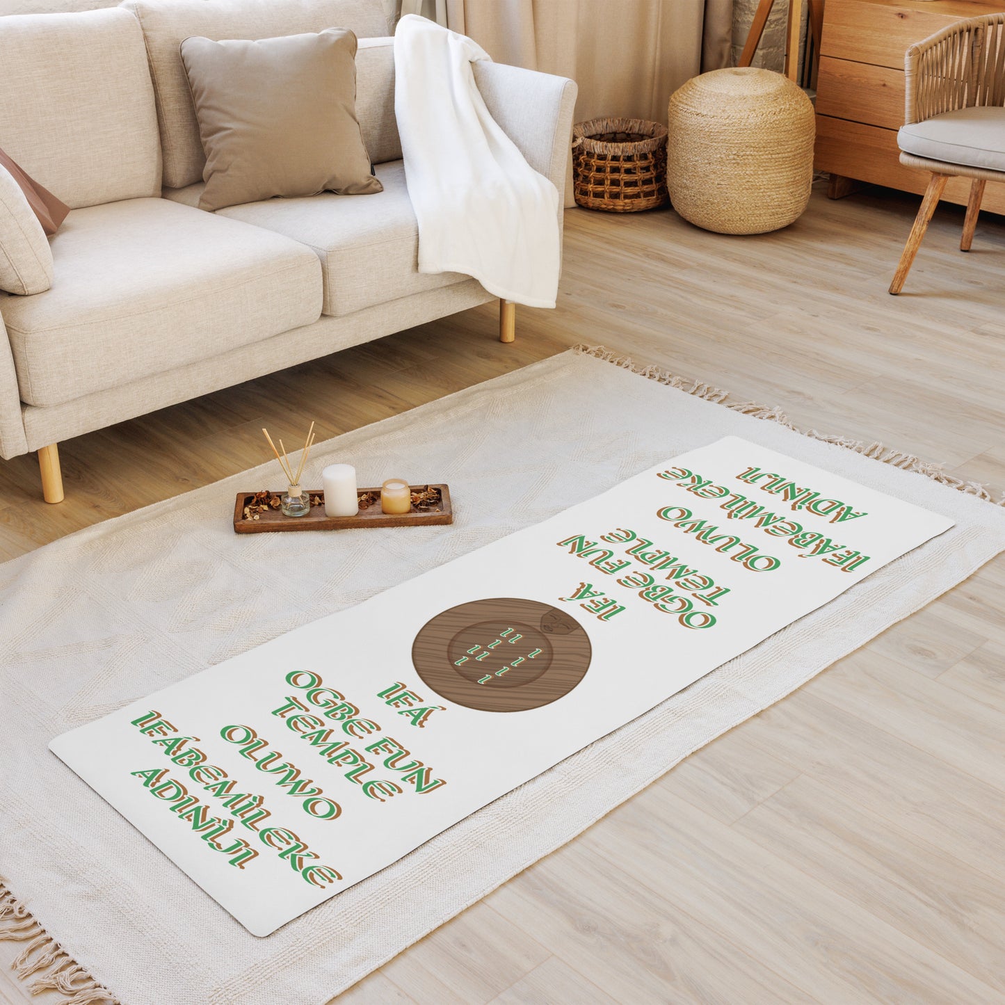Personalize your own Egbe Logo 4 Opon Spiritual Divination/yoga mat