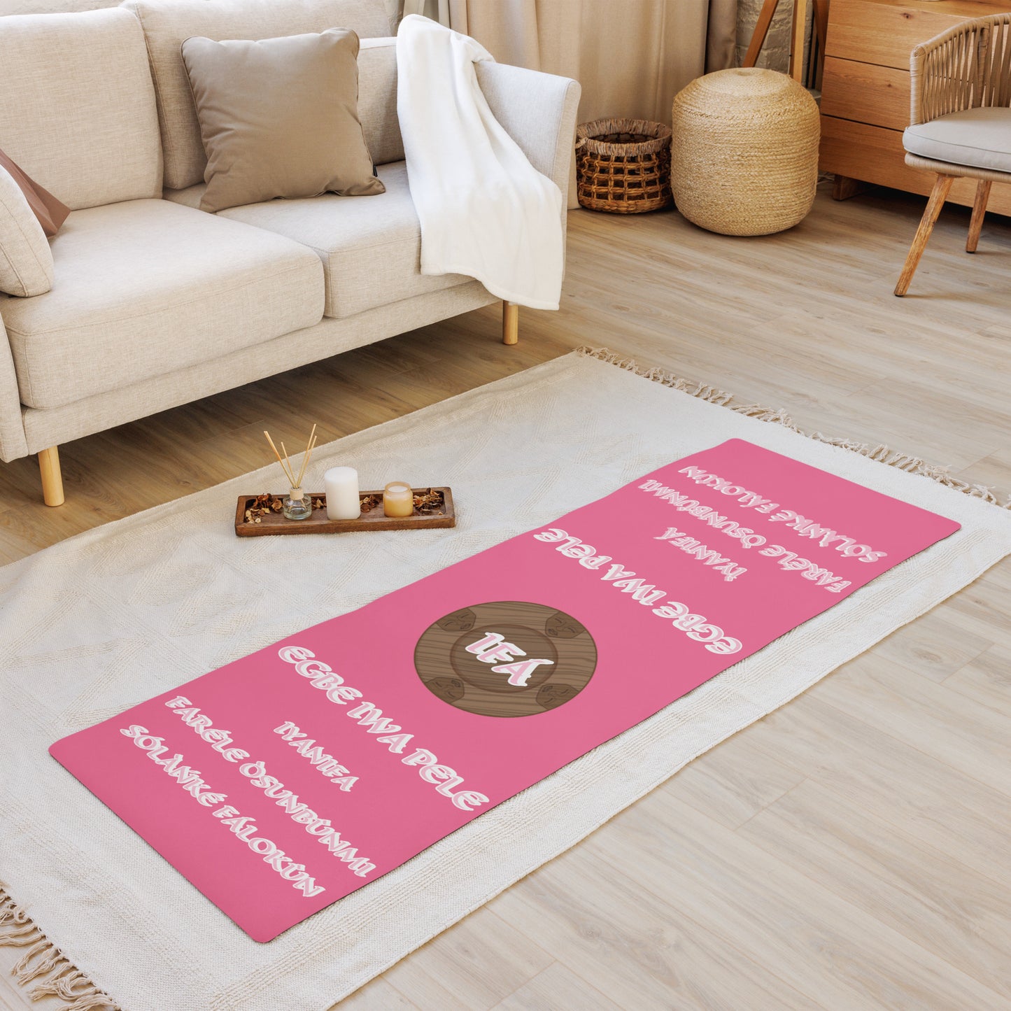 Personalize your own Opon Logo 3 Spiritual Divination/yoga mat
